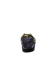 Apepazza Sandalo Mules Borchie Pietre Donna Nero S5fuss04/fiore