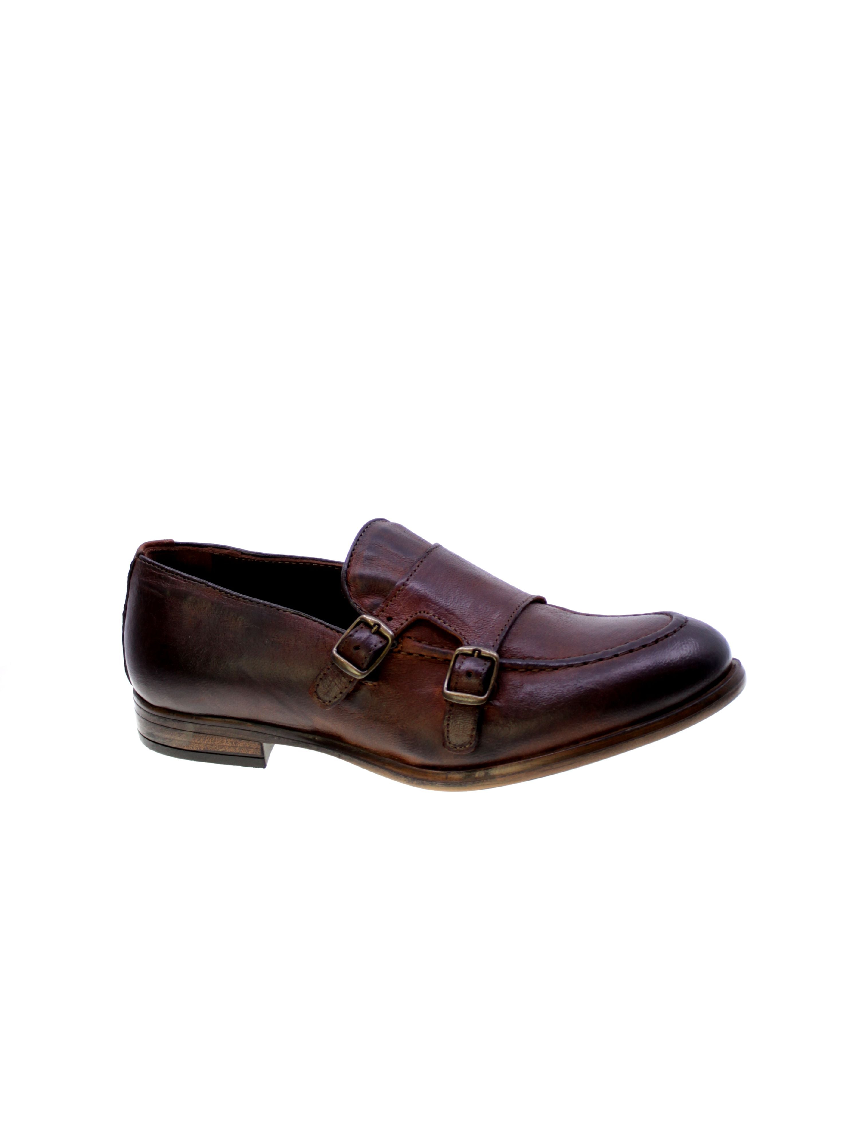 Struttura Mocassino Doppia Fibbia Uomo Marrone 158/25