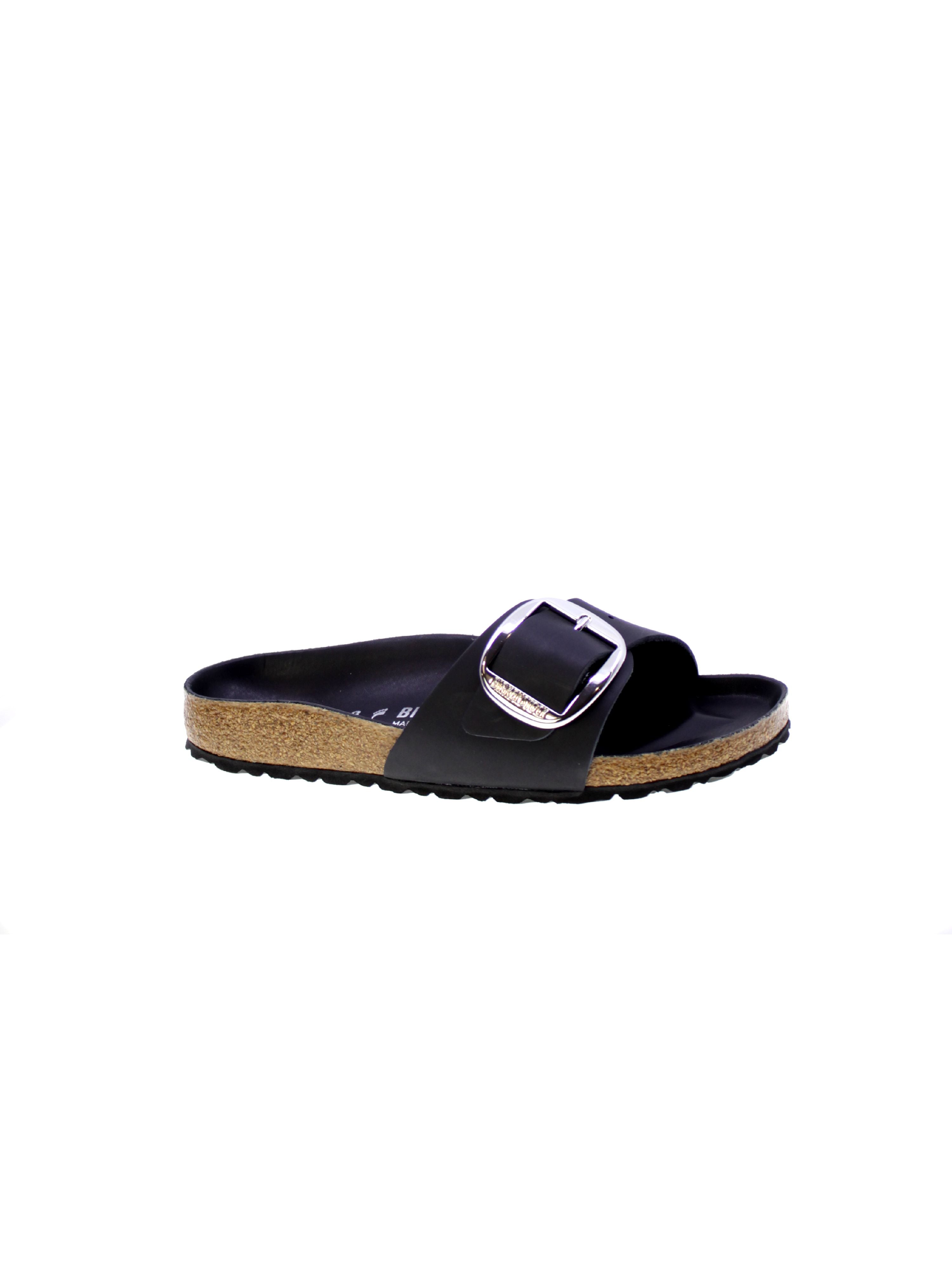 Birkenstock Sandalo Mules Donna Nero Madrid big buckle