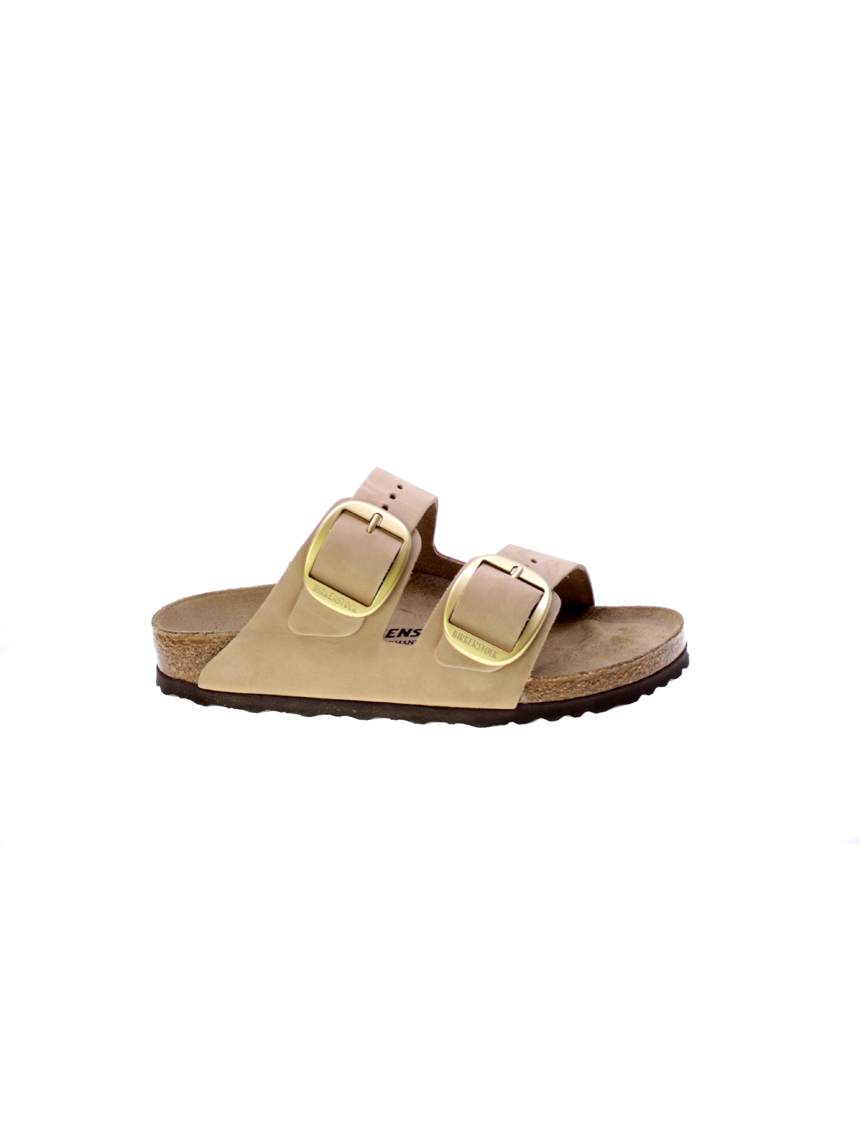 Birkenstock Sandalo Donna Beige Sandcastle Arizona big buckle