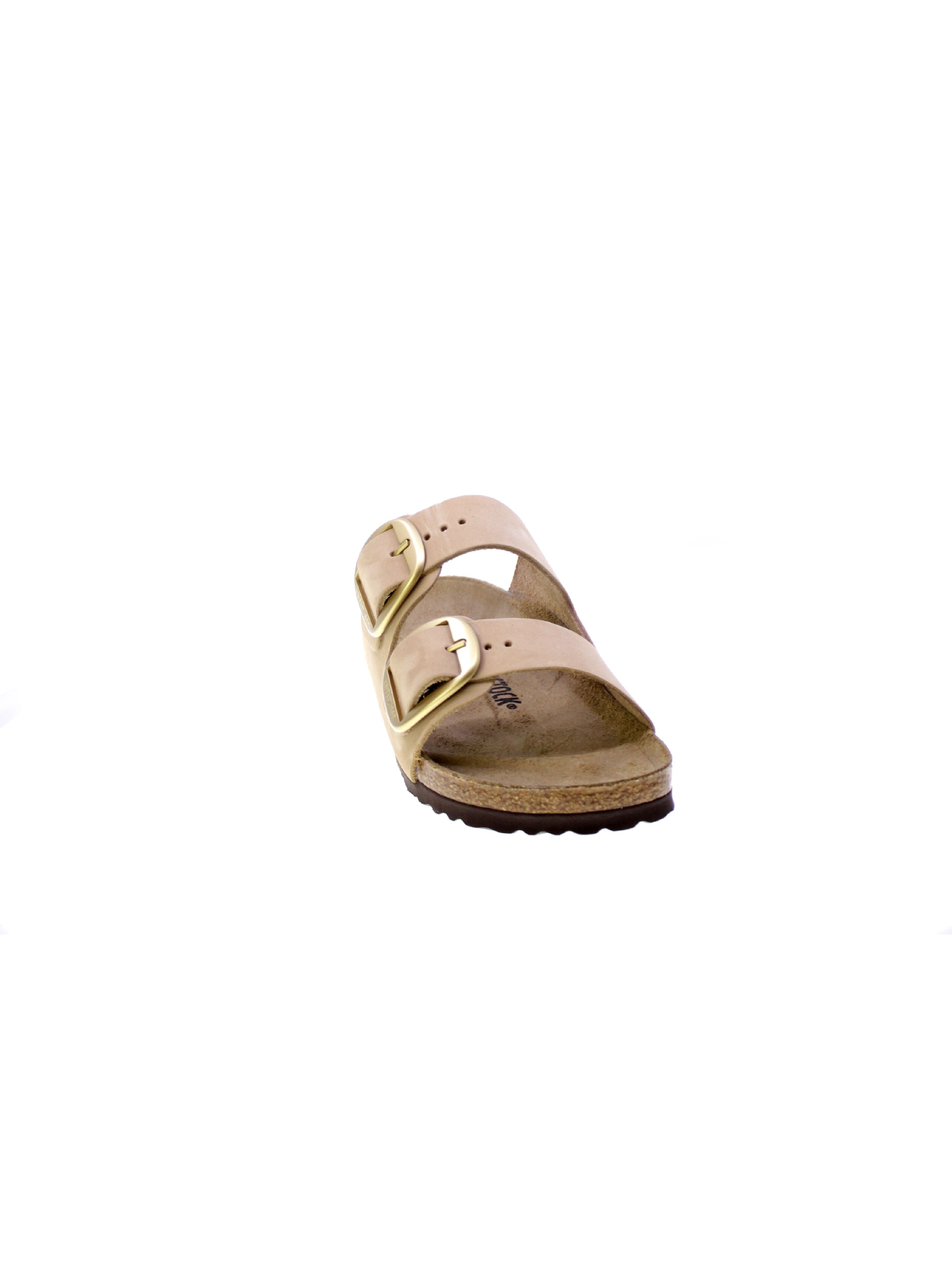 Birkenstock Sandalo Donna Beige Sandcastle Arizona big buckle