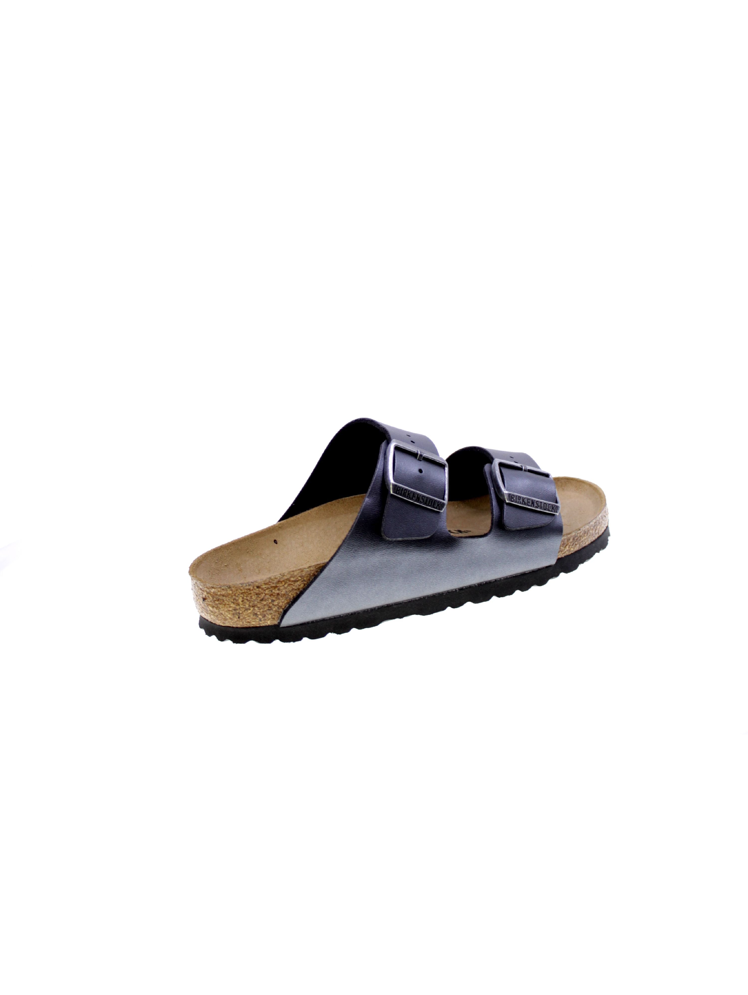 Birkenstock Sandalo Donna Iron Metallic Black Arizona