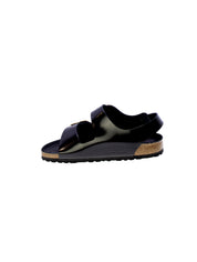 Birkenstock Sandalo Donna Nero Milano big buckle H Shine Black