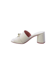 Lorenzo mari Sandalo Mules Donna Bianco Latte Fresia07