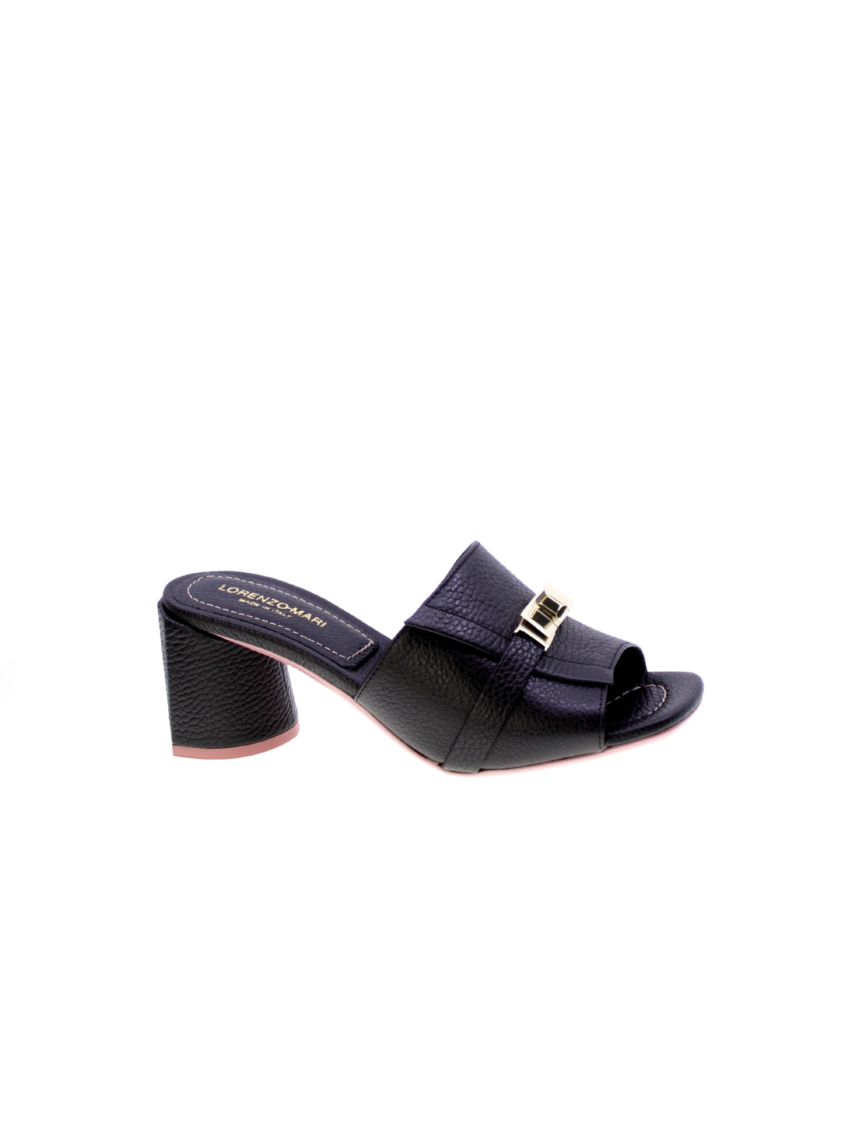 Lorenzo mari Sandalo Mules Donna Nero Fresia07