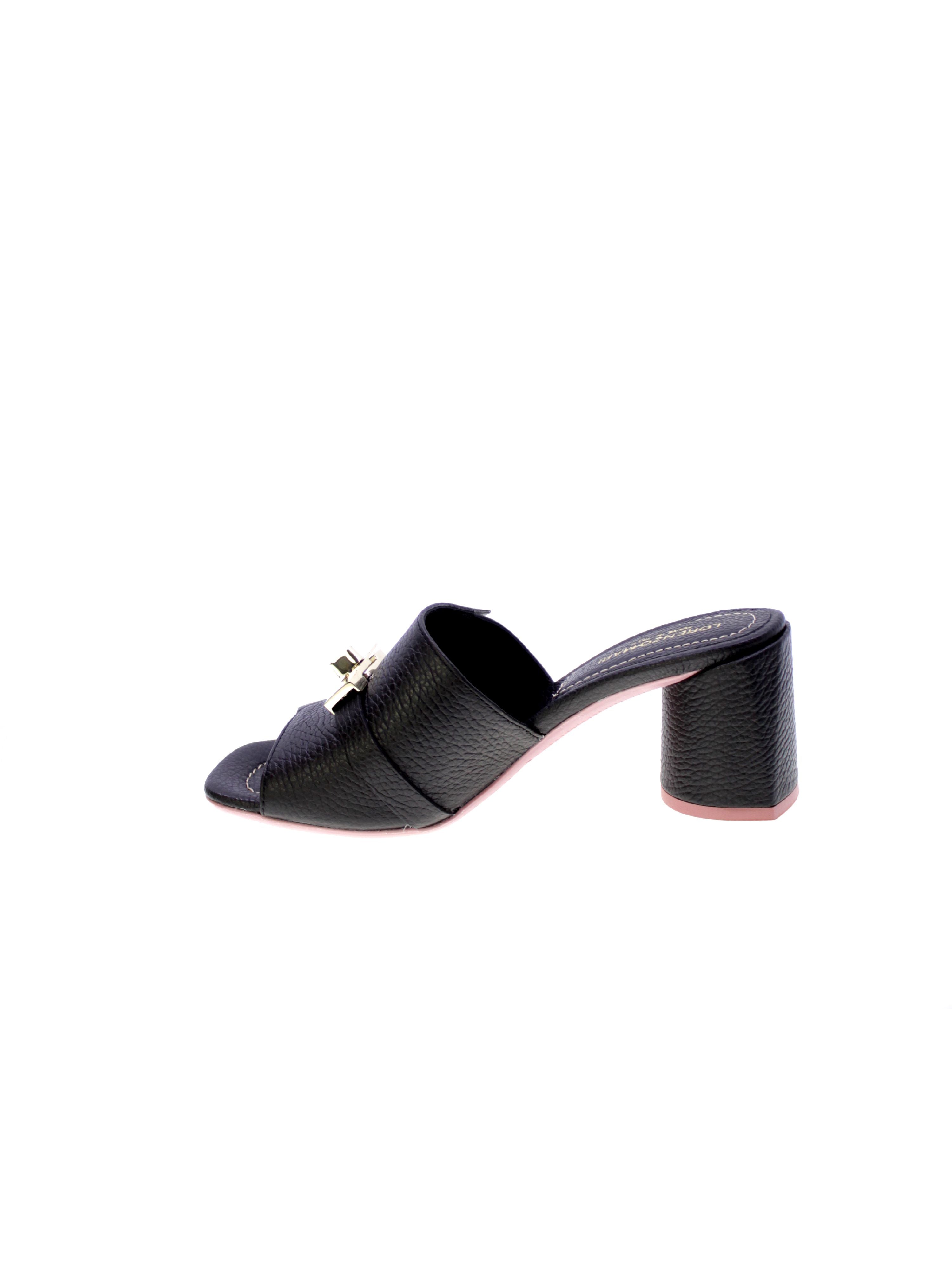 Lorenzo mari Sandalo Mules Donna Nero Fresia07