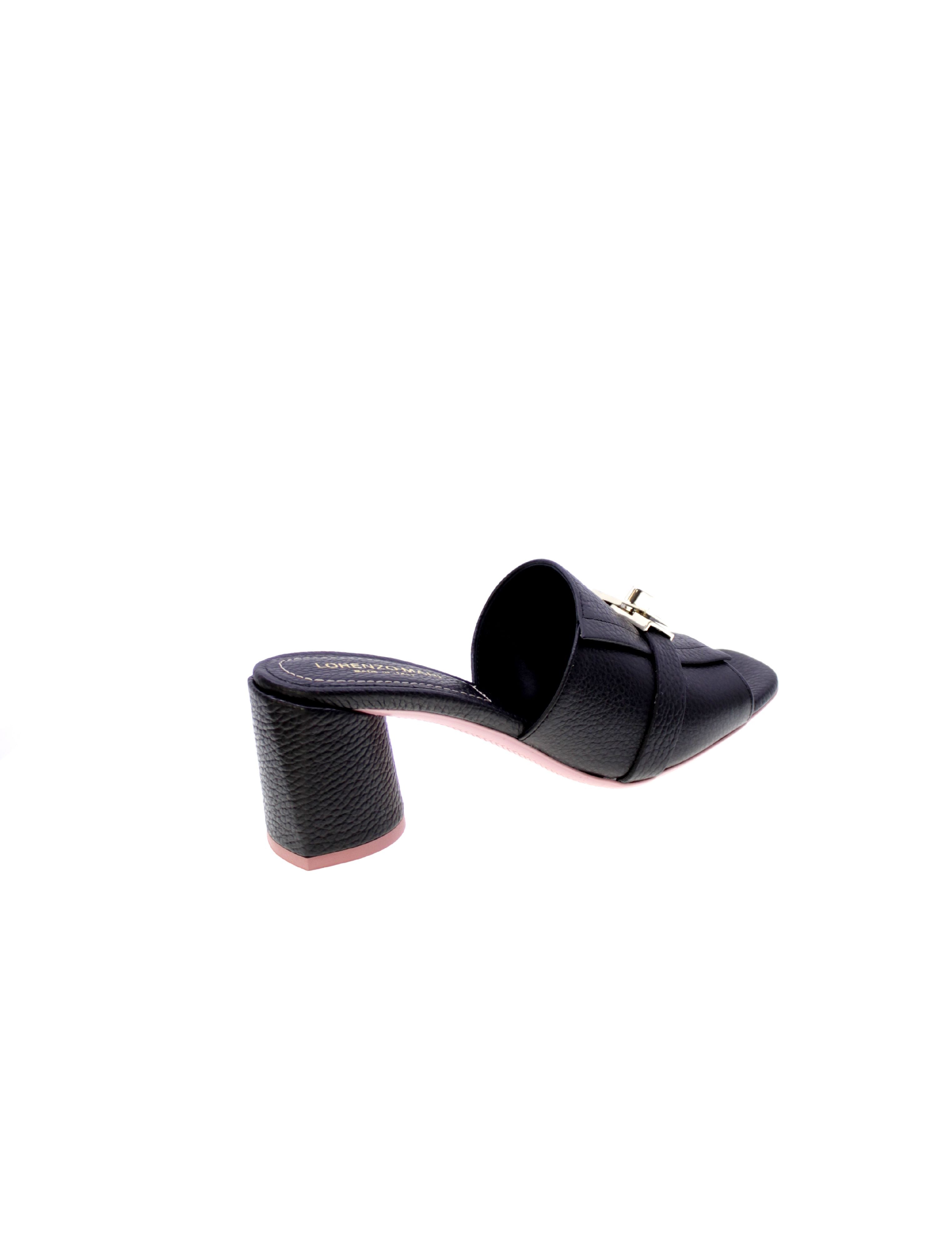 Lorenzo mari Sandalo Mules Donna Nero Fresia07