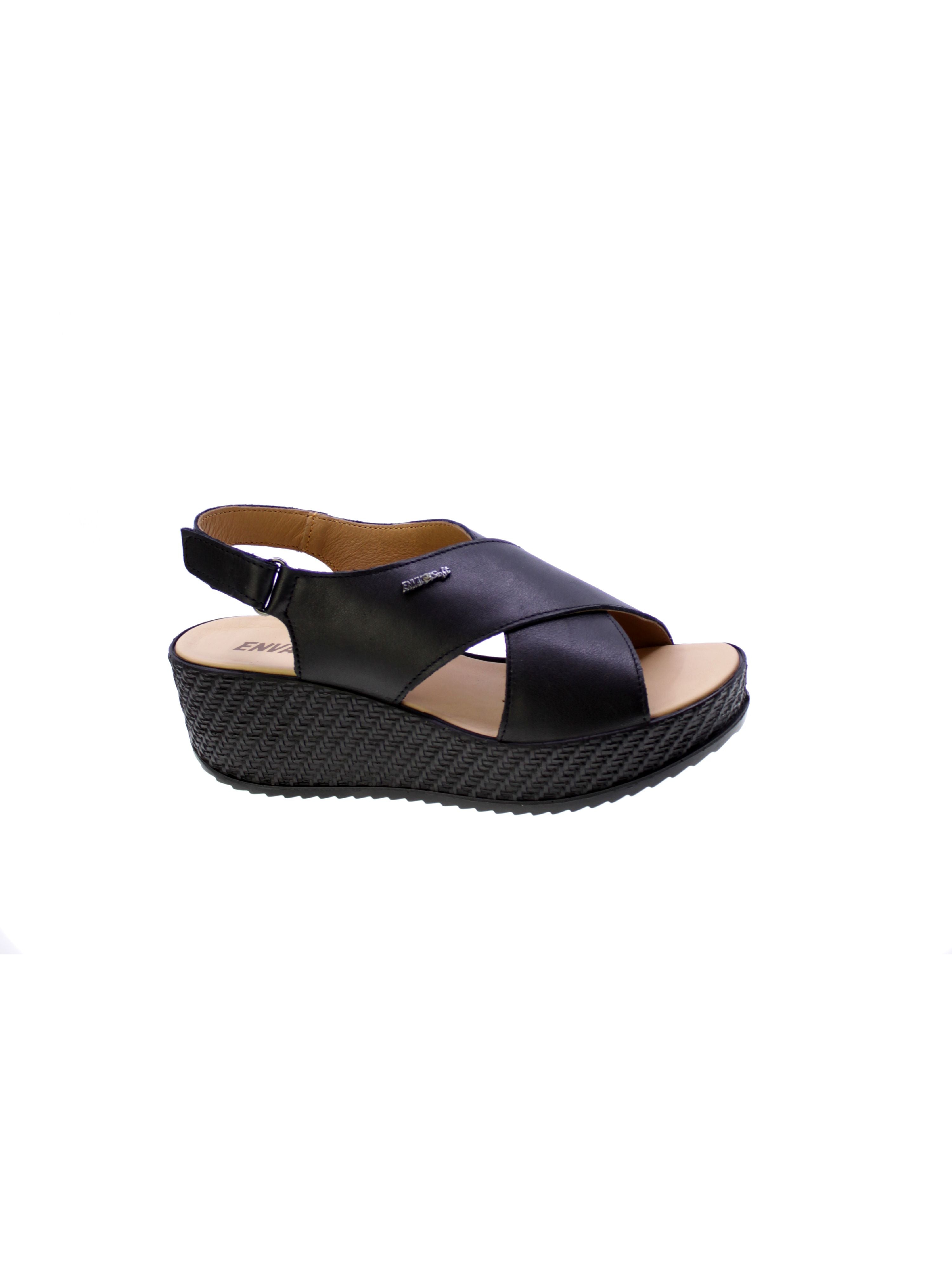 Enval soft Sandalo Donna Nero 5783700