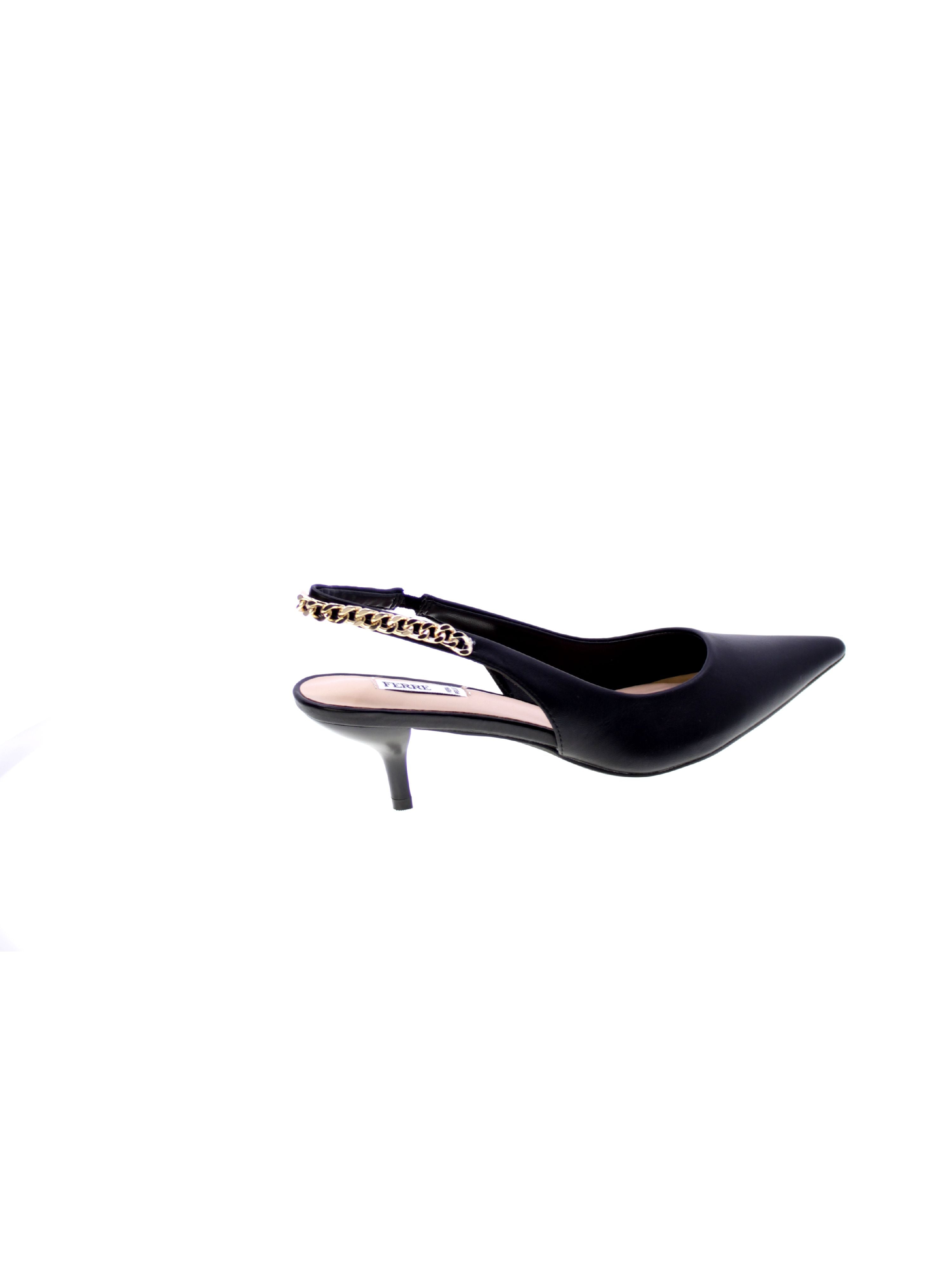 Ferre Decollete Tallone Aperto Donna Nero F-050
