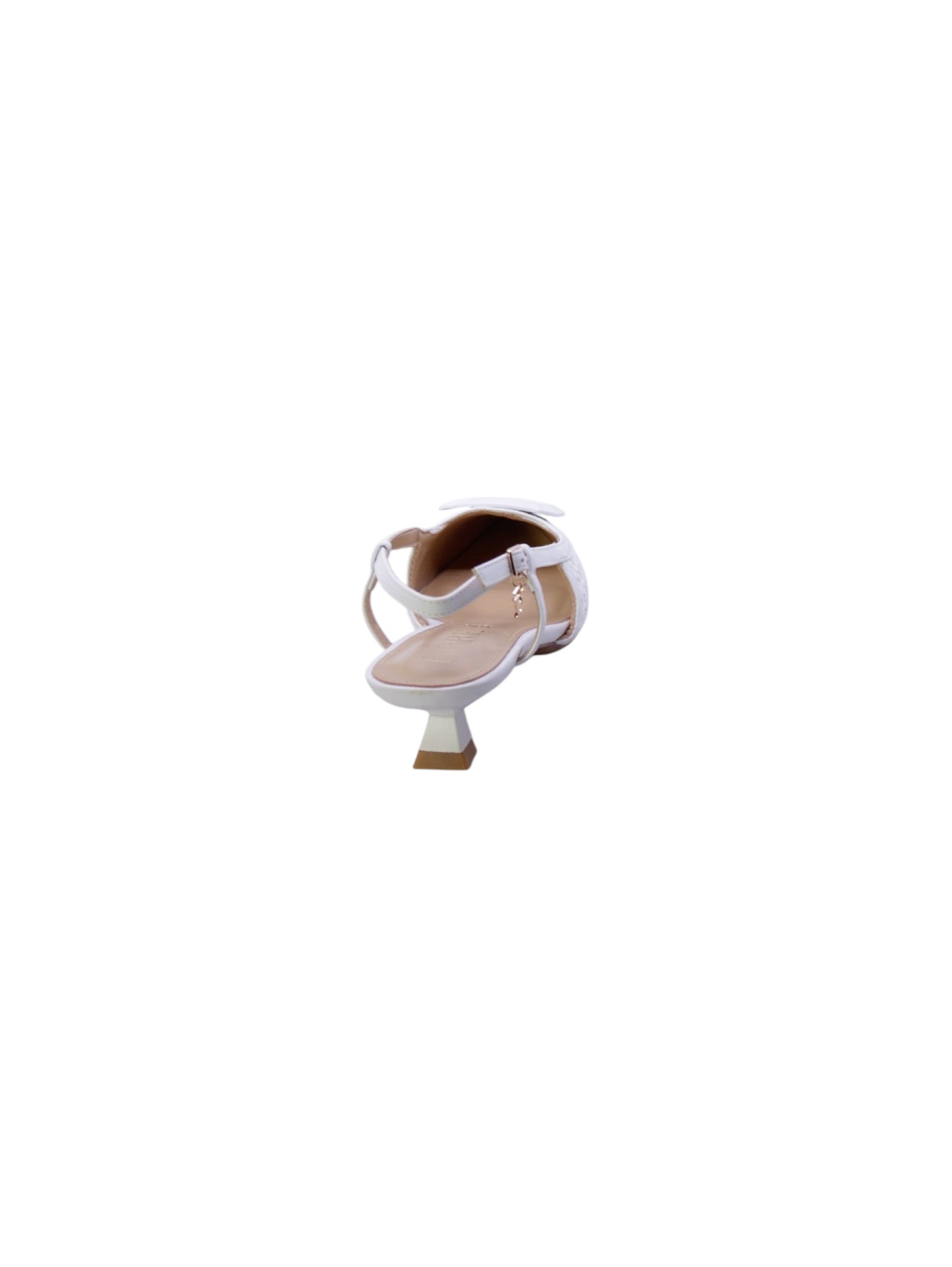 Ferre Decollete Tallone Aperto Rafia Donna Bianco F-210