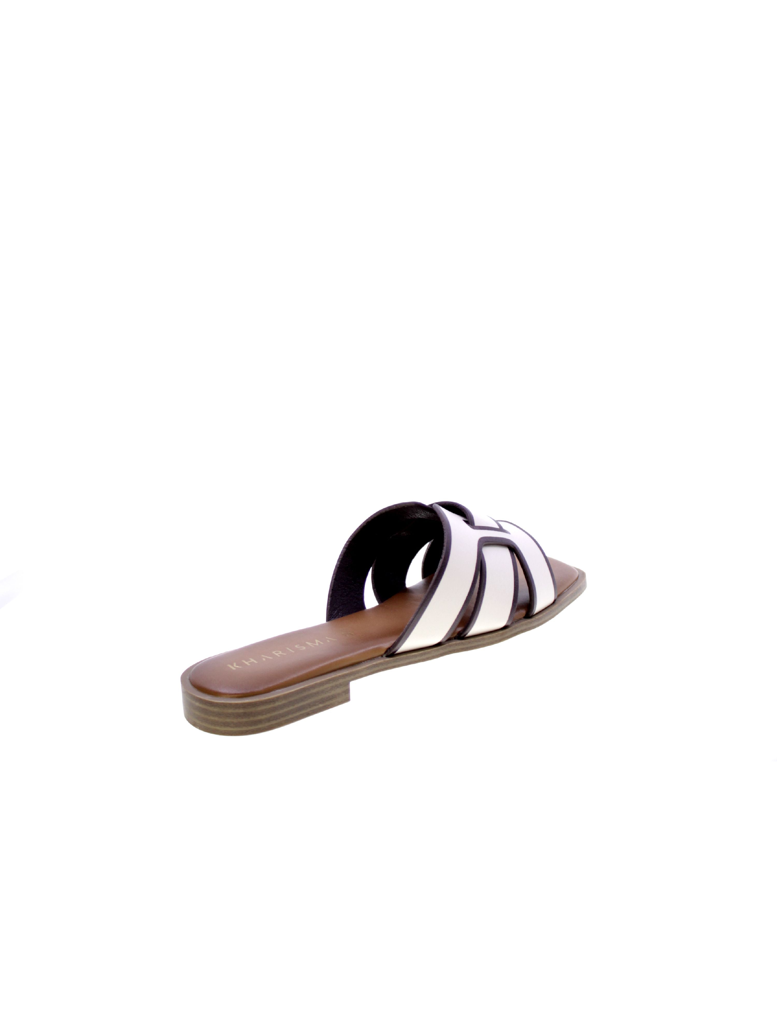 Kharisma Sandalo Mules Basso Donna Avorio 9221