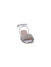 Kharisma Sandalo Basso Strass Donna Argento 9363