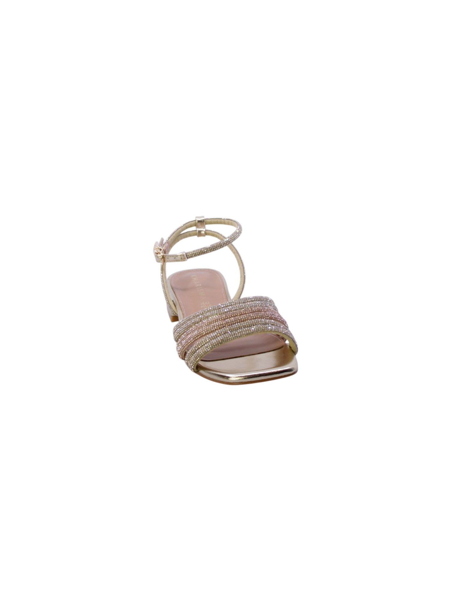Kharisma Sandalo Basso Fasce Strass Donna Oro 9363