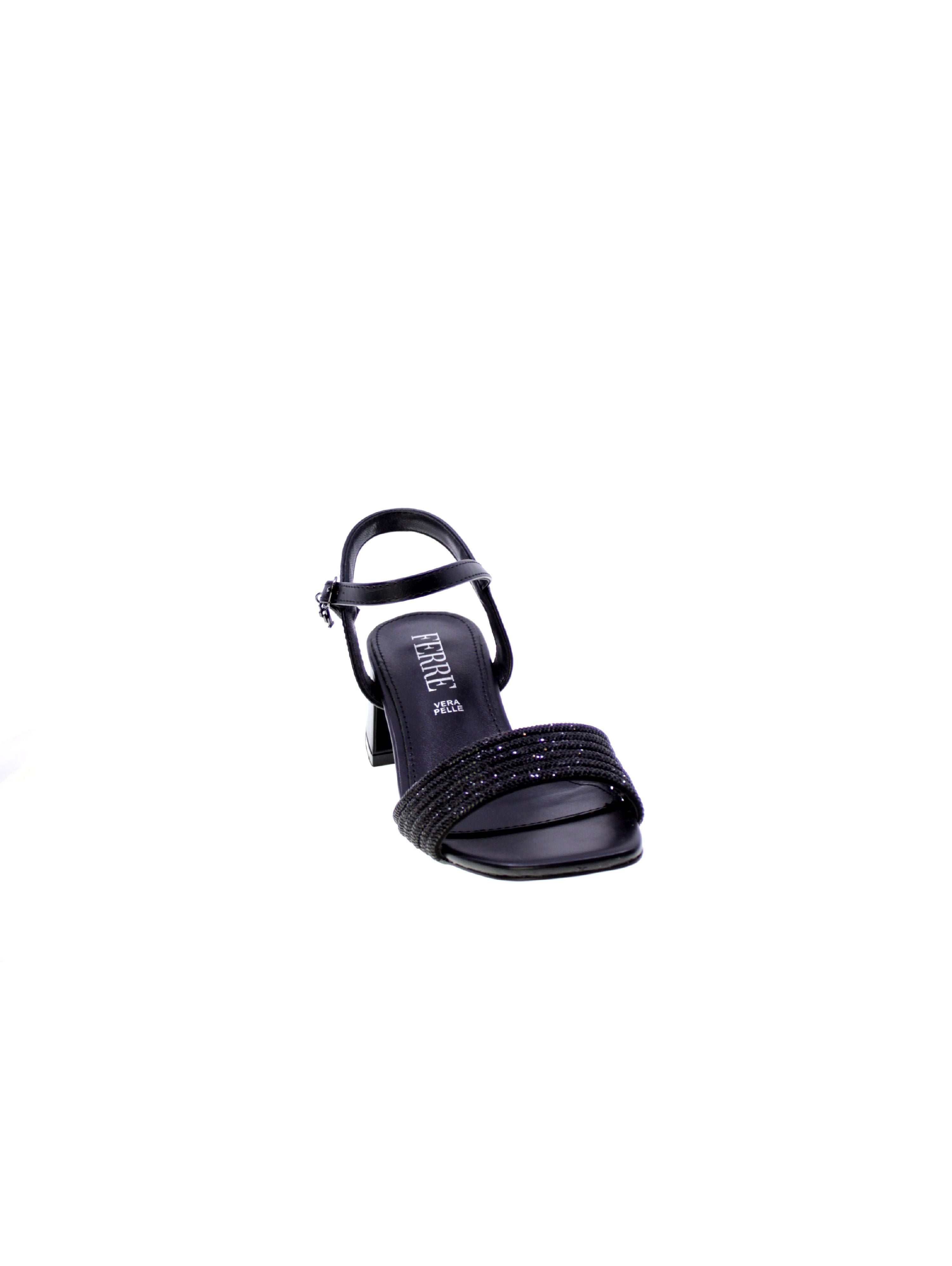 Ferre Sandalo Strass Donna Nero F-262