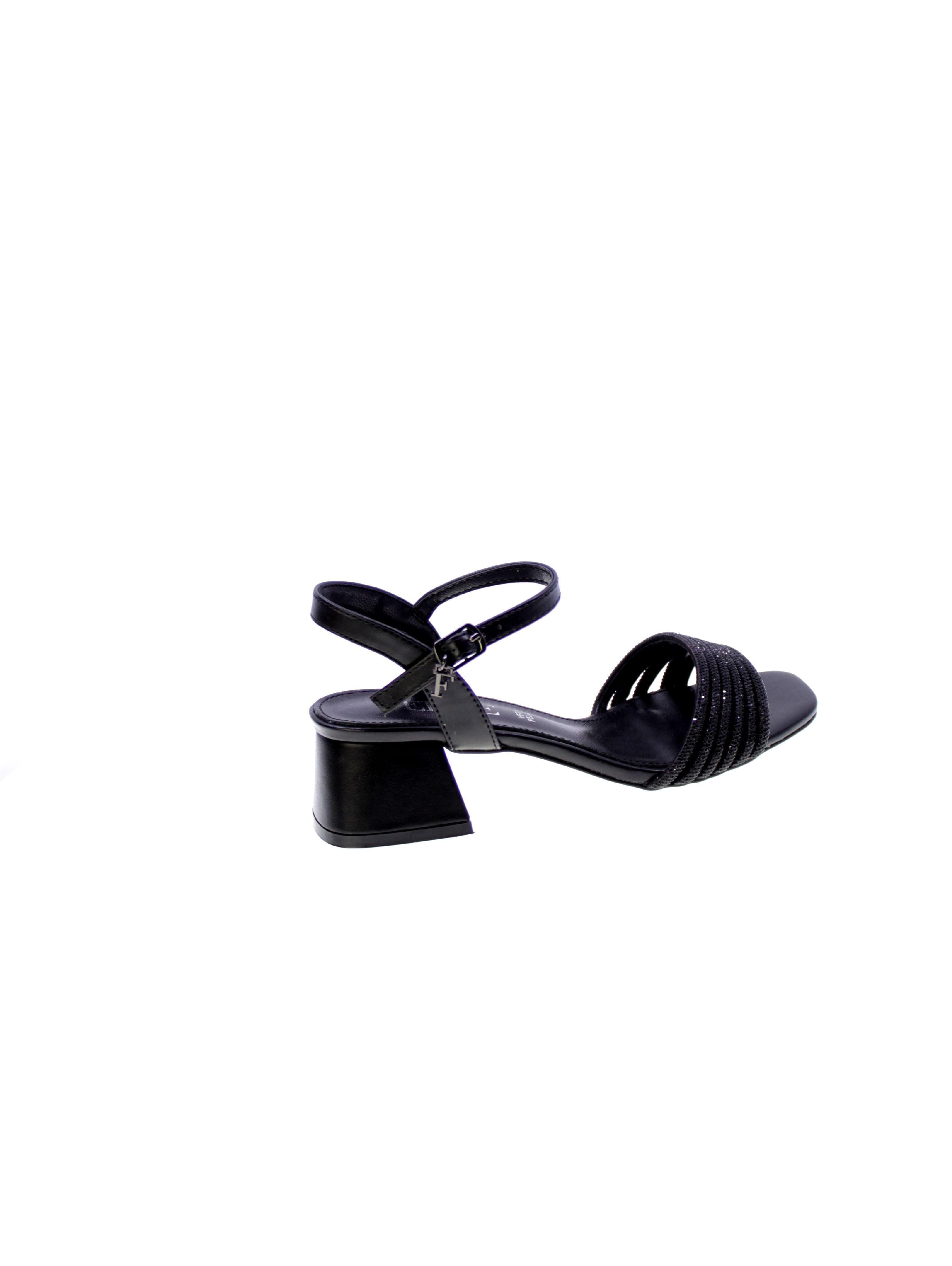 Ferre Sandalo Strass Donna Nero F-262