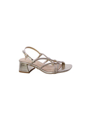 Ferre Sandalo Accollato Strass Donna Platino F-261