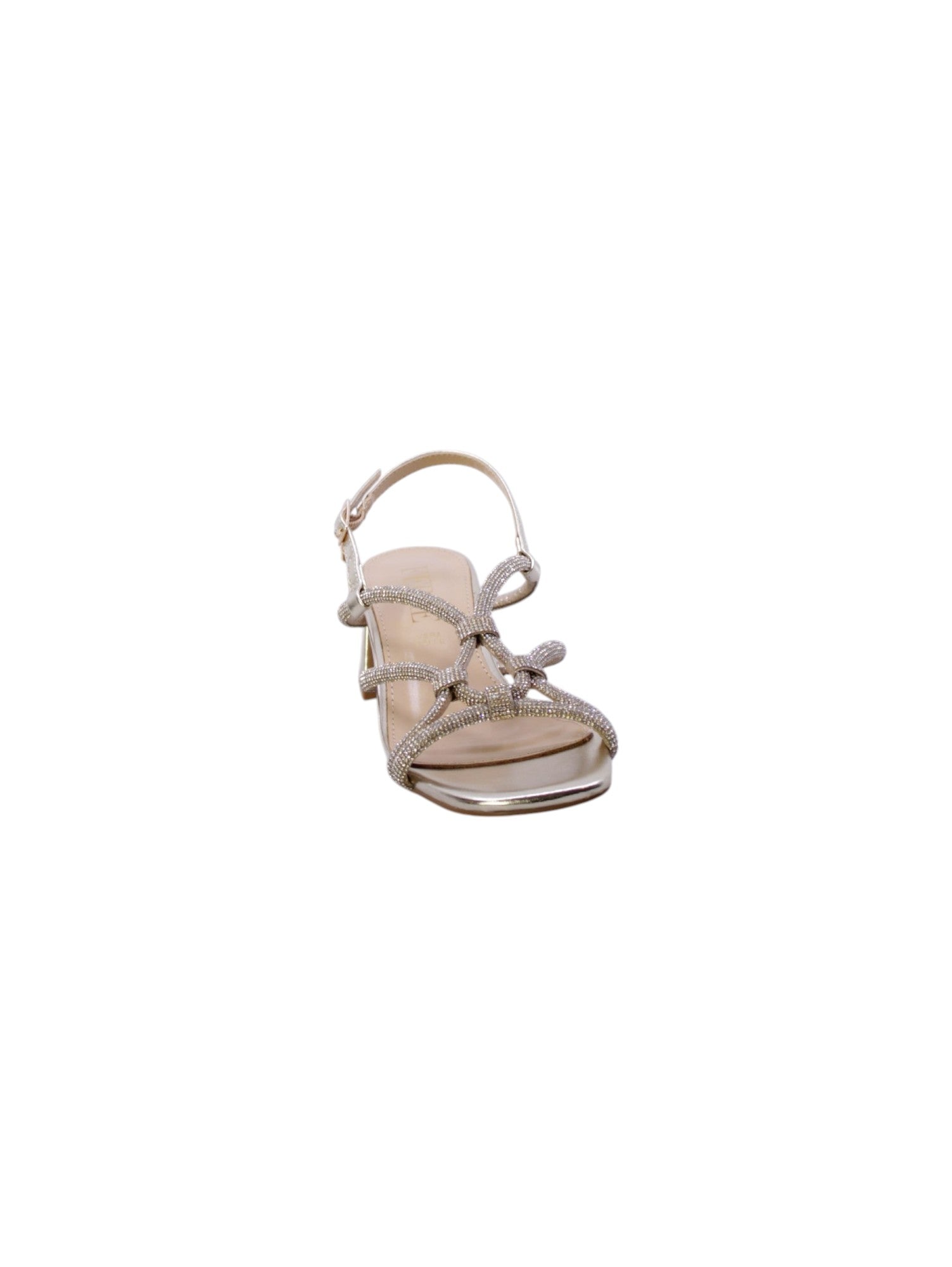 Ferre Sandalo Accollato Strass Donna Platino F-261