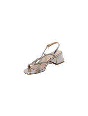 Ferre Sandalo Accollato Strass Donna Platino F-261