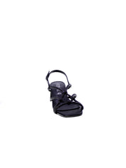 Ferre Sandalo Accollato Strass Donna Nero F-261