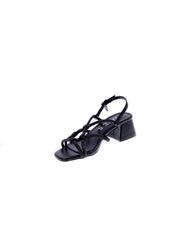 Ferre Sandalo Accollato Strass Donna Nero F-261