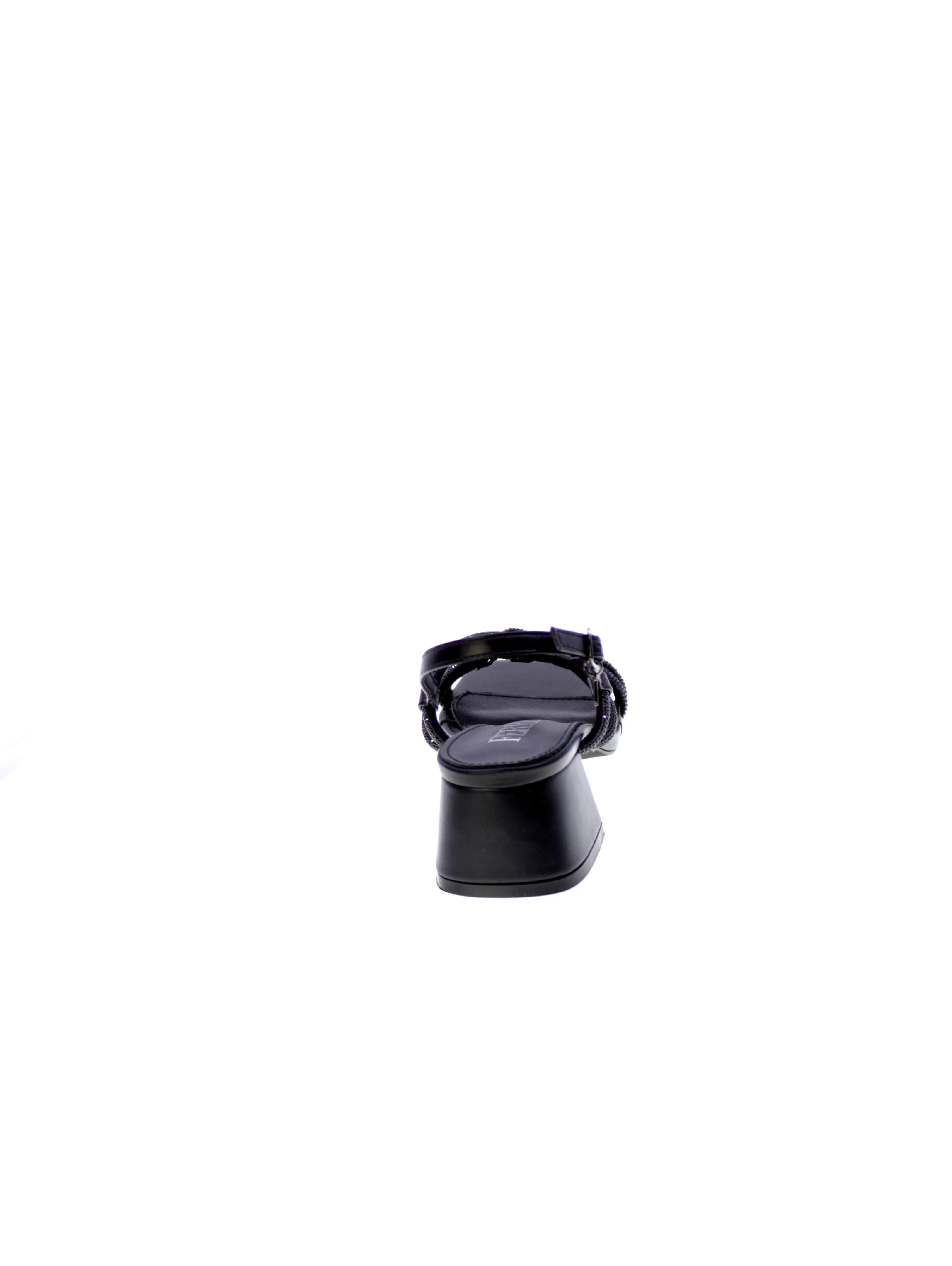 Ferre Sandalo Accollato Strass Donna Nero F-261