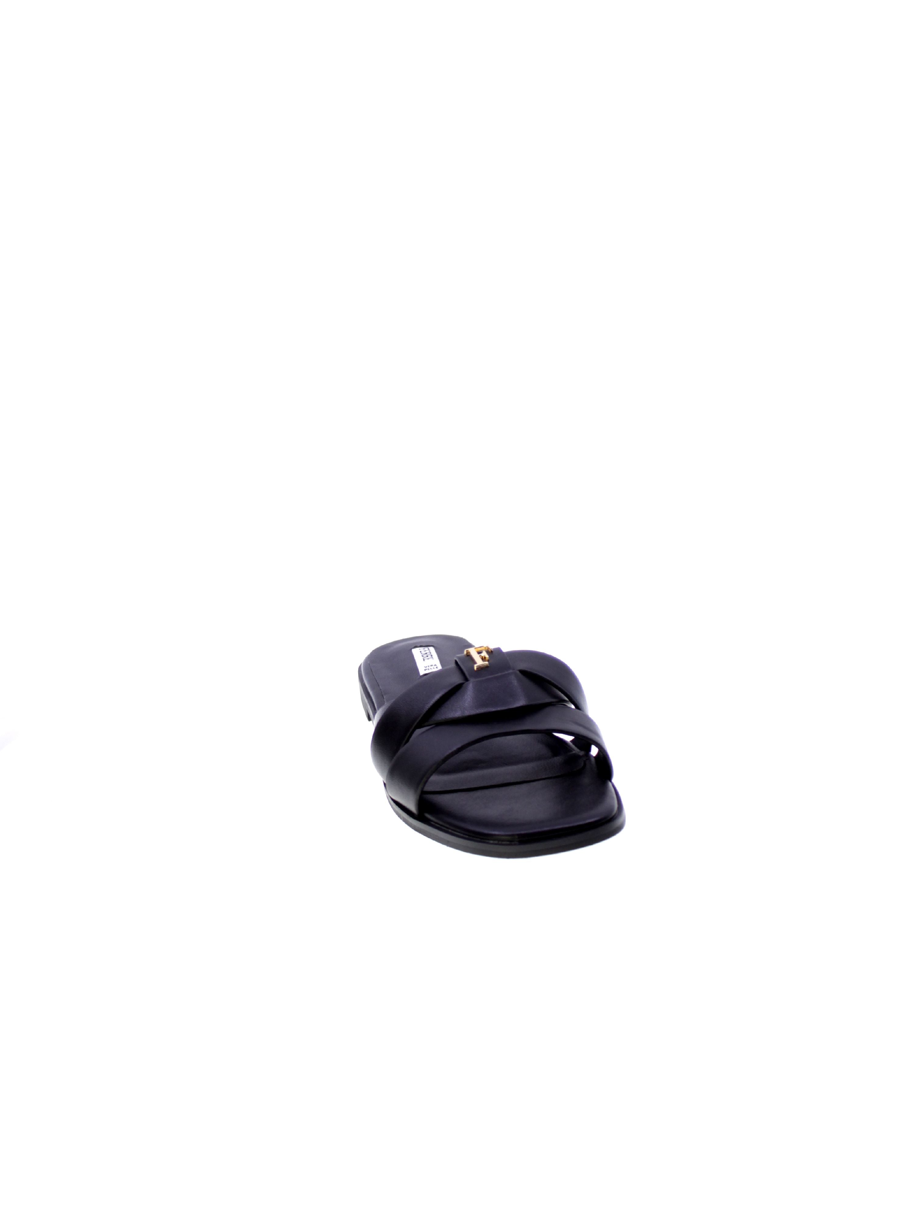 Ferre Sandalo Mules Basso Donna Nero F-250