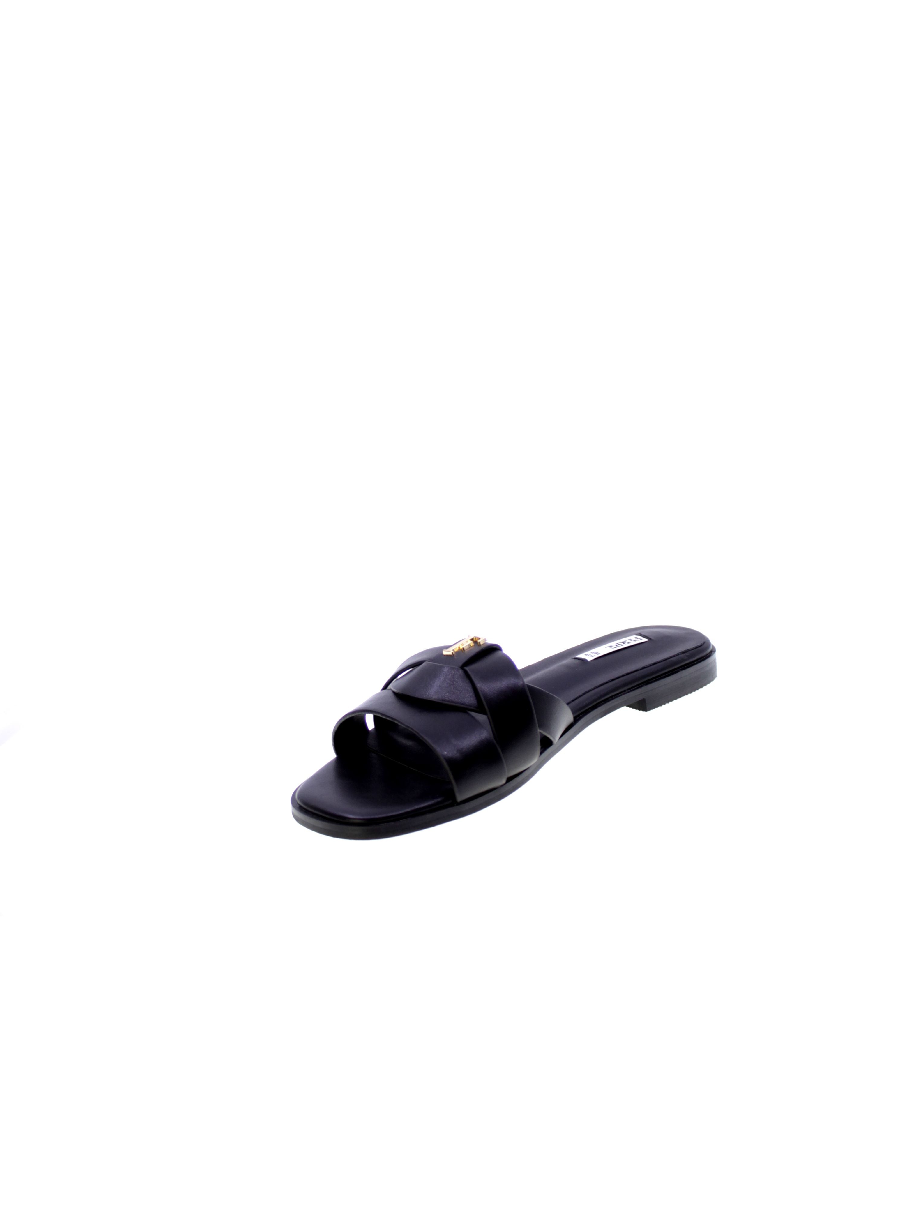 Ferre Sandalo Mules Basso Donna Nero F-250