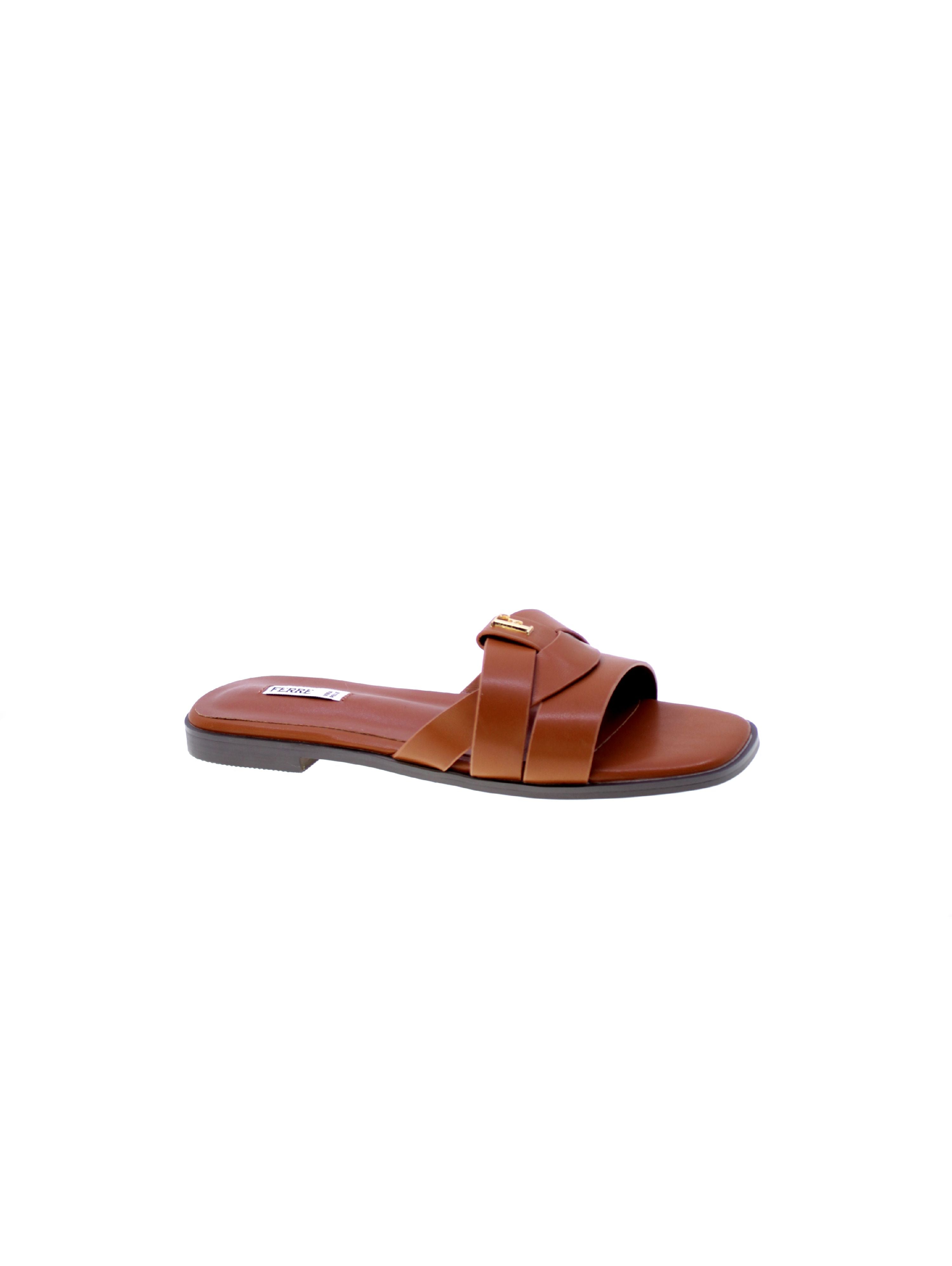 Ferre Sandalo Mules Basso Donna Cuoio F-250