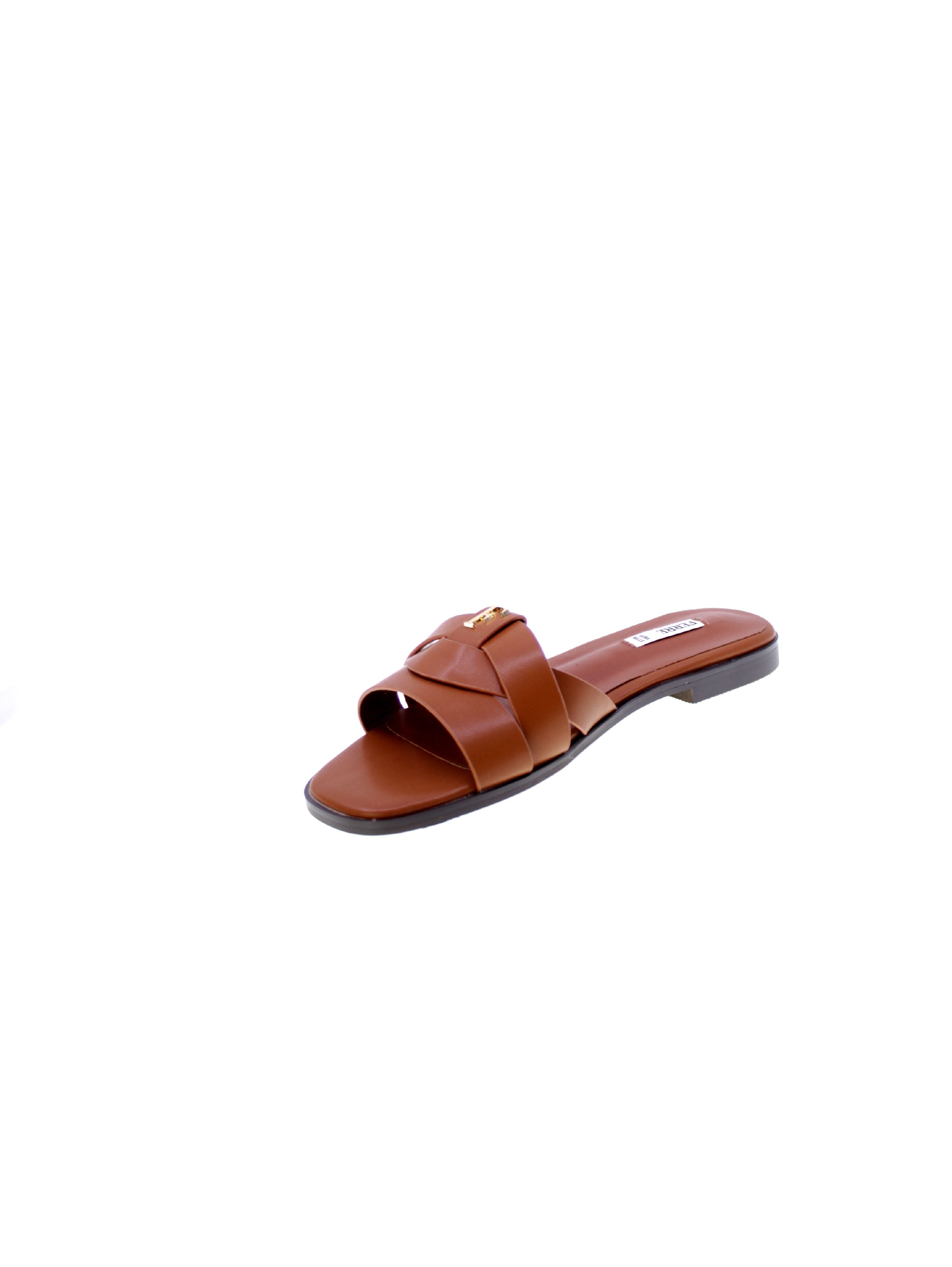 Ferre Sandalo Mules Basso Donna Cuoio F-250