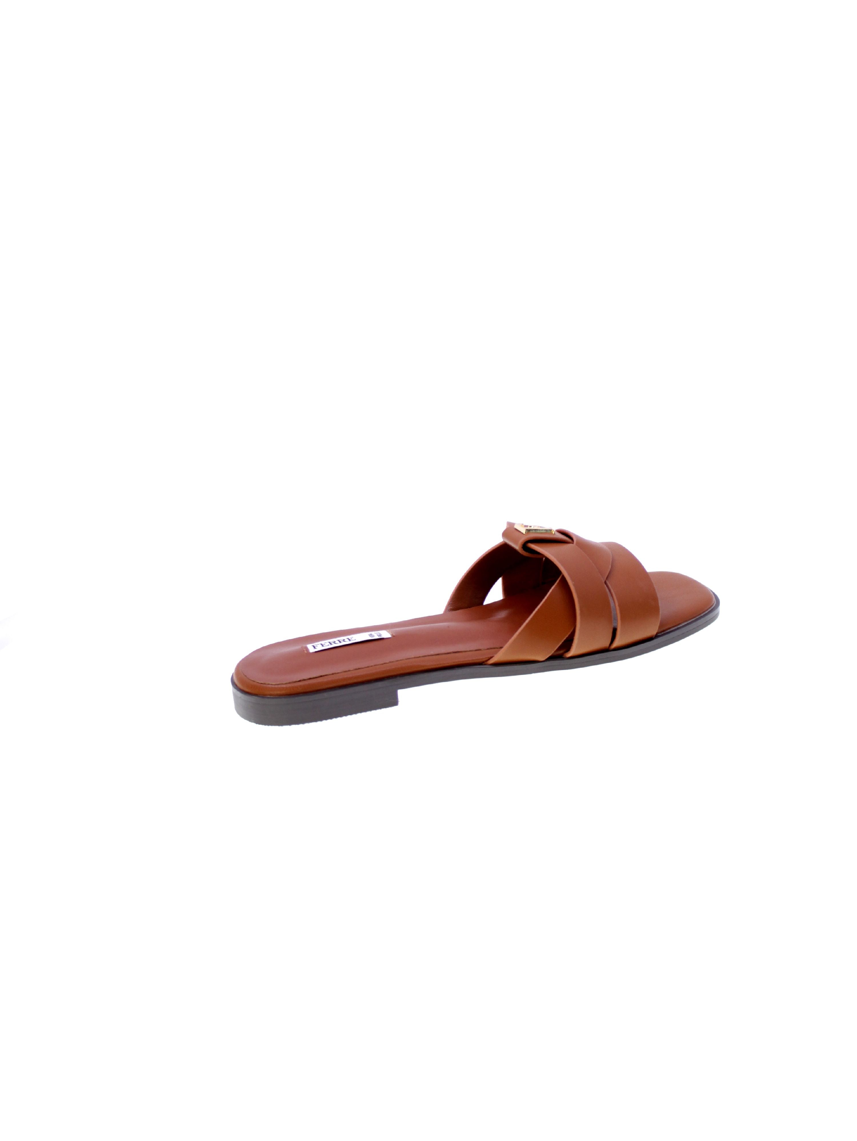 Ferre Sandalo Mules Basso Donna Cuoio F-250