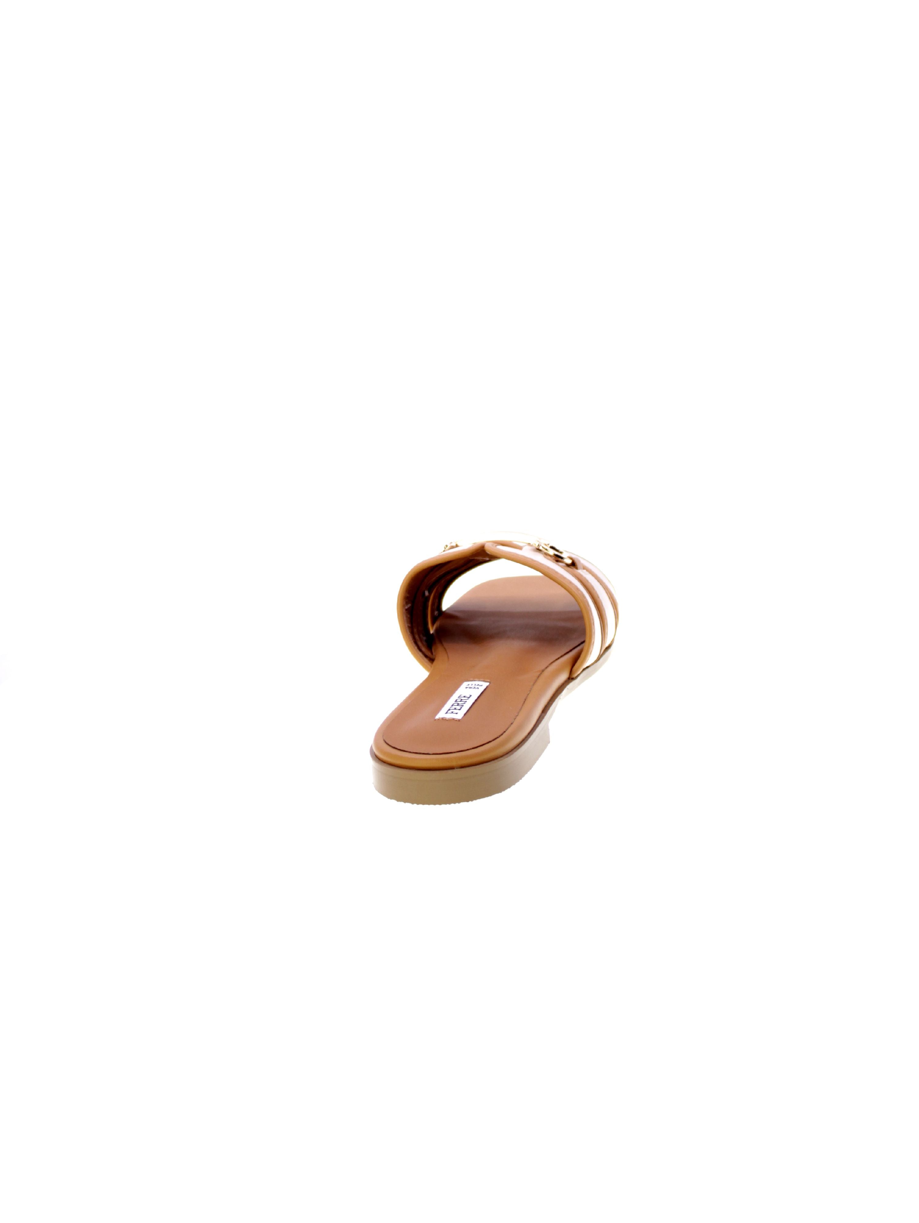 Ferre Sandalo Mules Basso Morsetto Donna Beige F-255