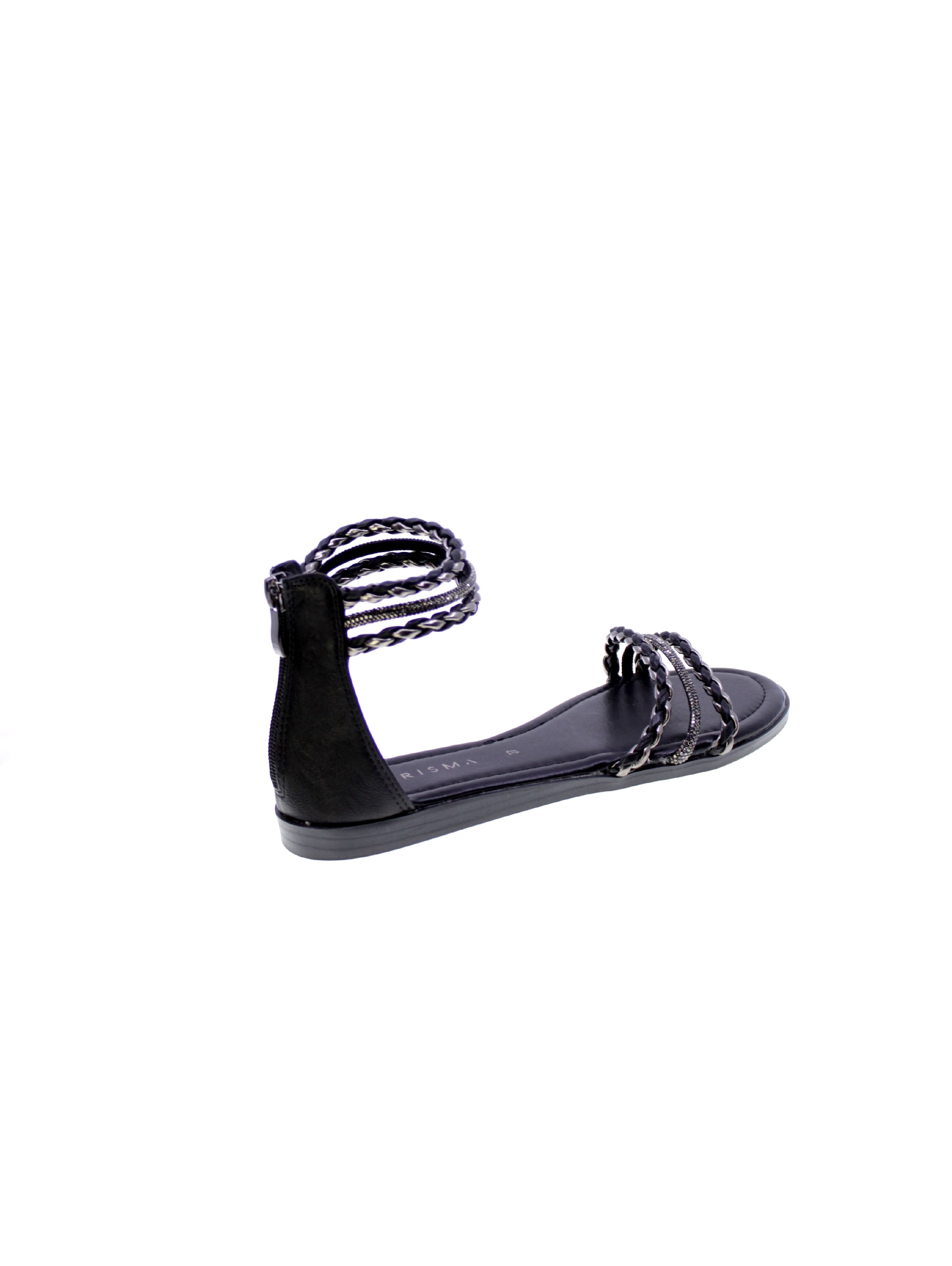 Kharisma Sandalo Basso Strass Donna Nero 9208