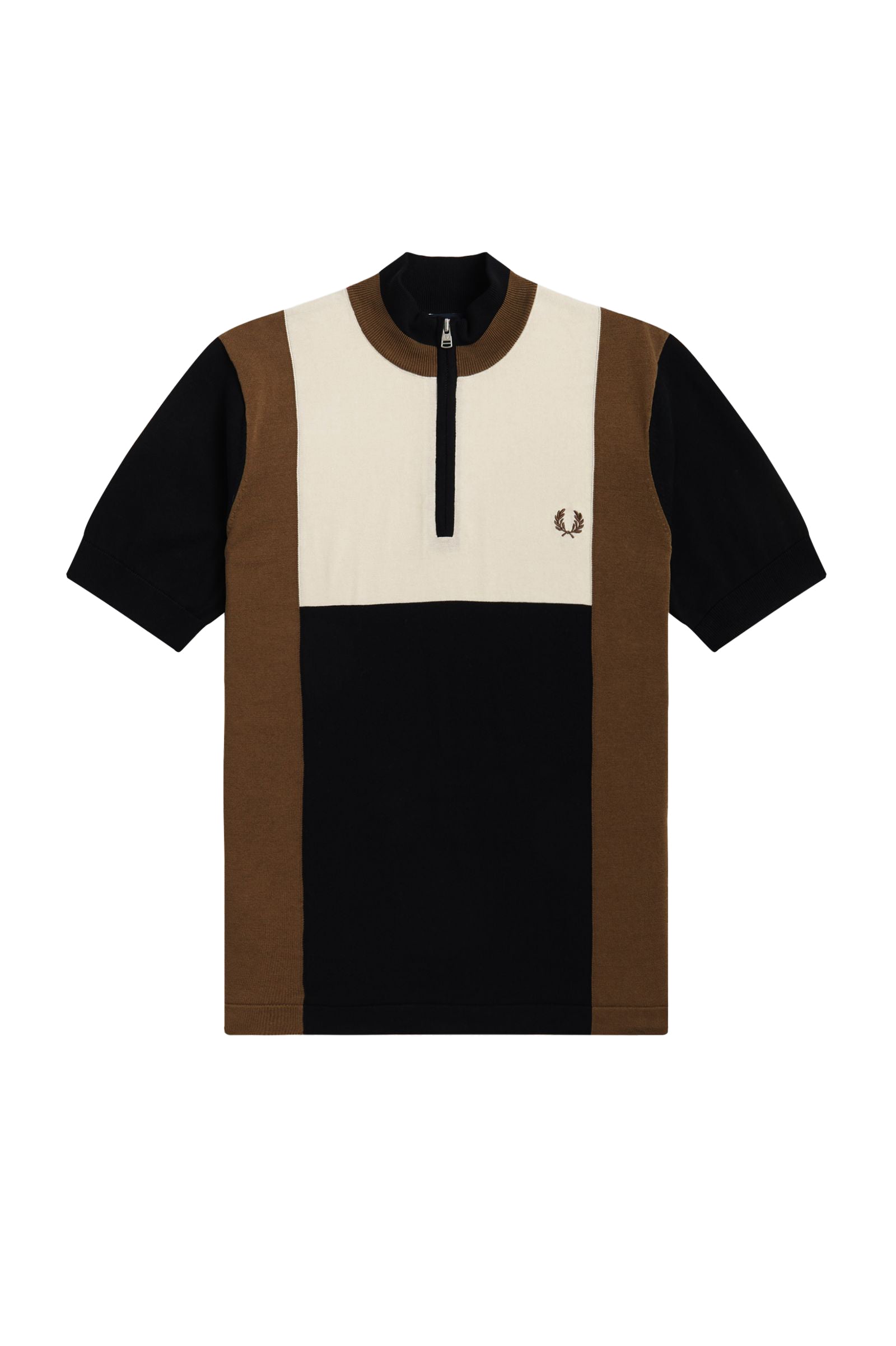Fred Perry - Collo Alto- Mezza Zip-mezza Manica K4525 Q27