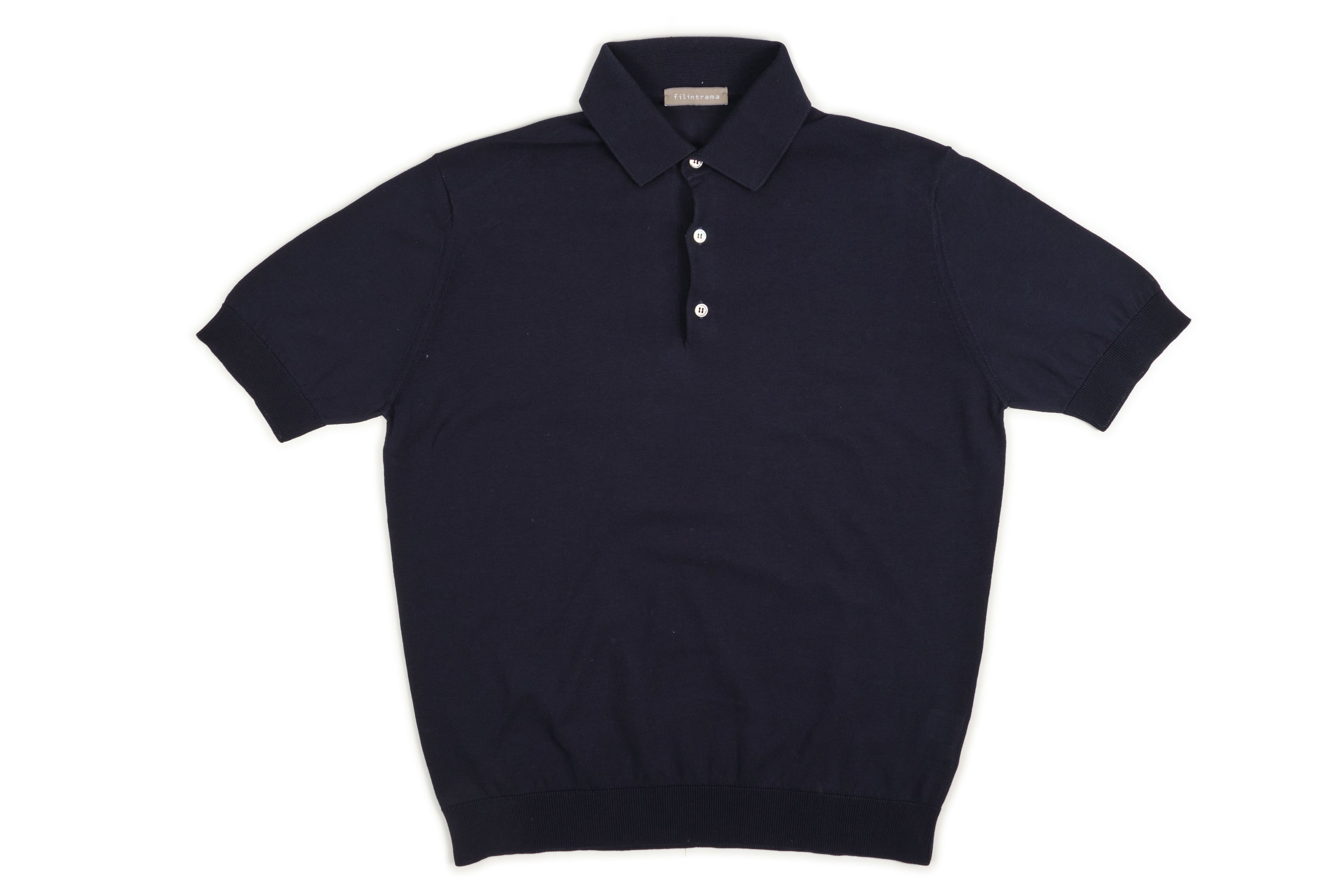 Filintrama - Polo Mm 3 Bottoni Finez.14 PL1MC CR14R 890 BLU