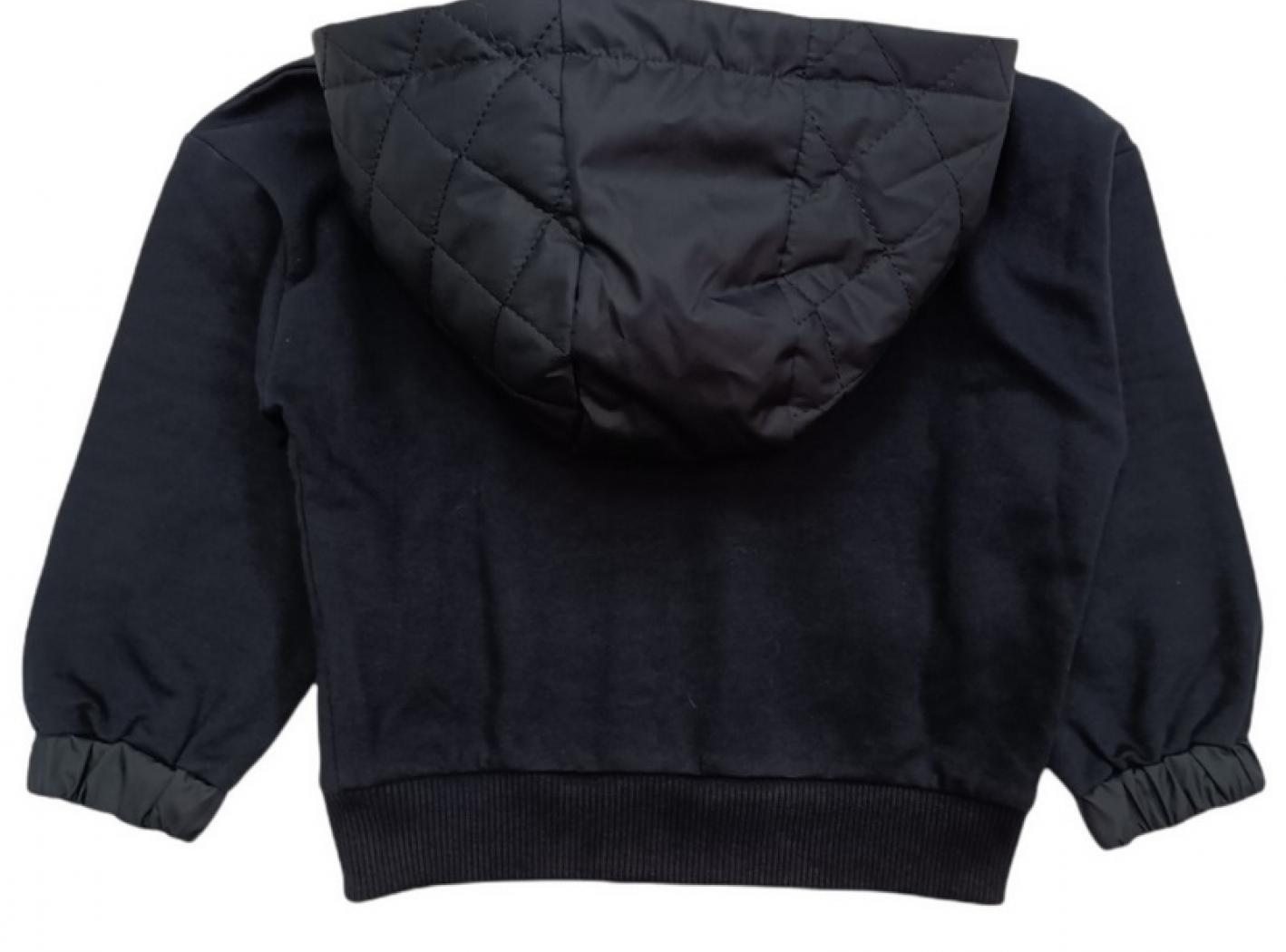 Monnalisa - Felpa Aperta Blu Cappuccio 056s 198807RG 8072