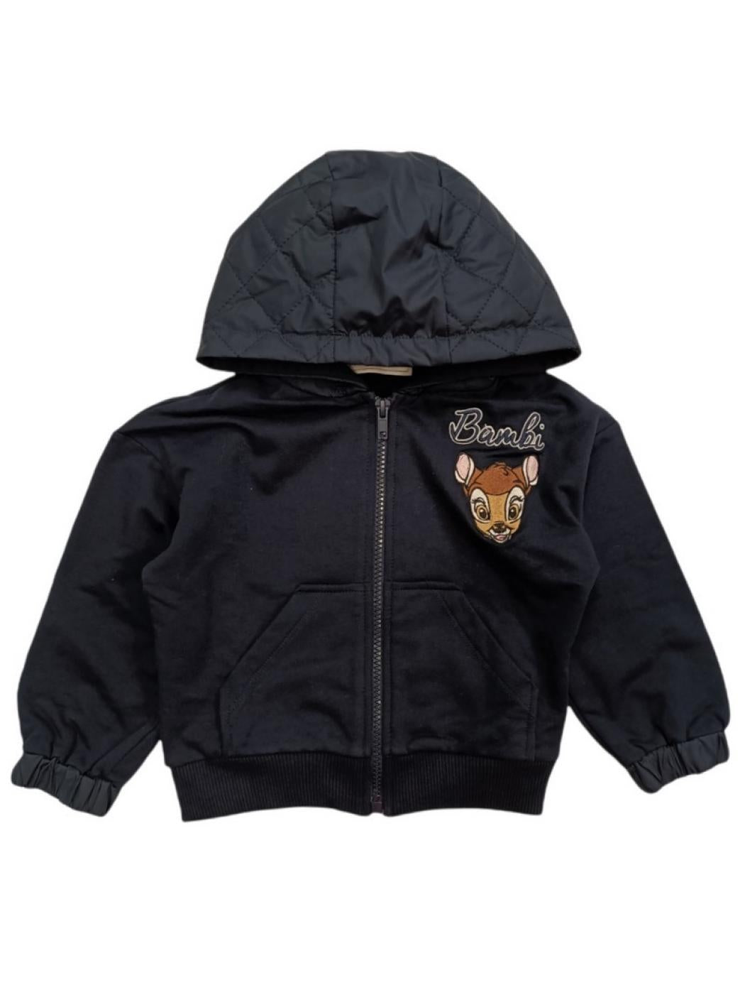 Monnalisa - Felpa Aperta Blu Cappuccio 056s 198807RG 8072