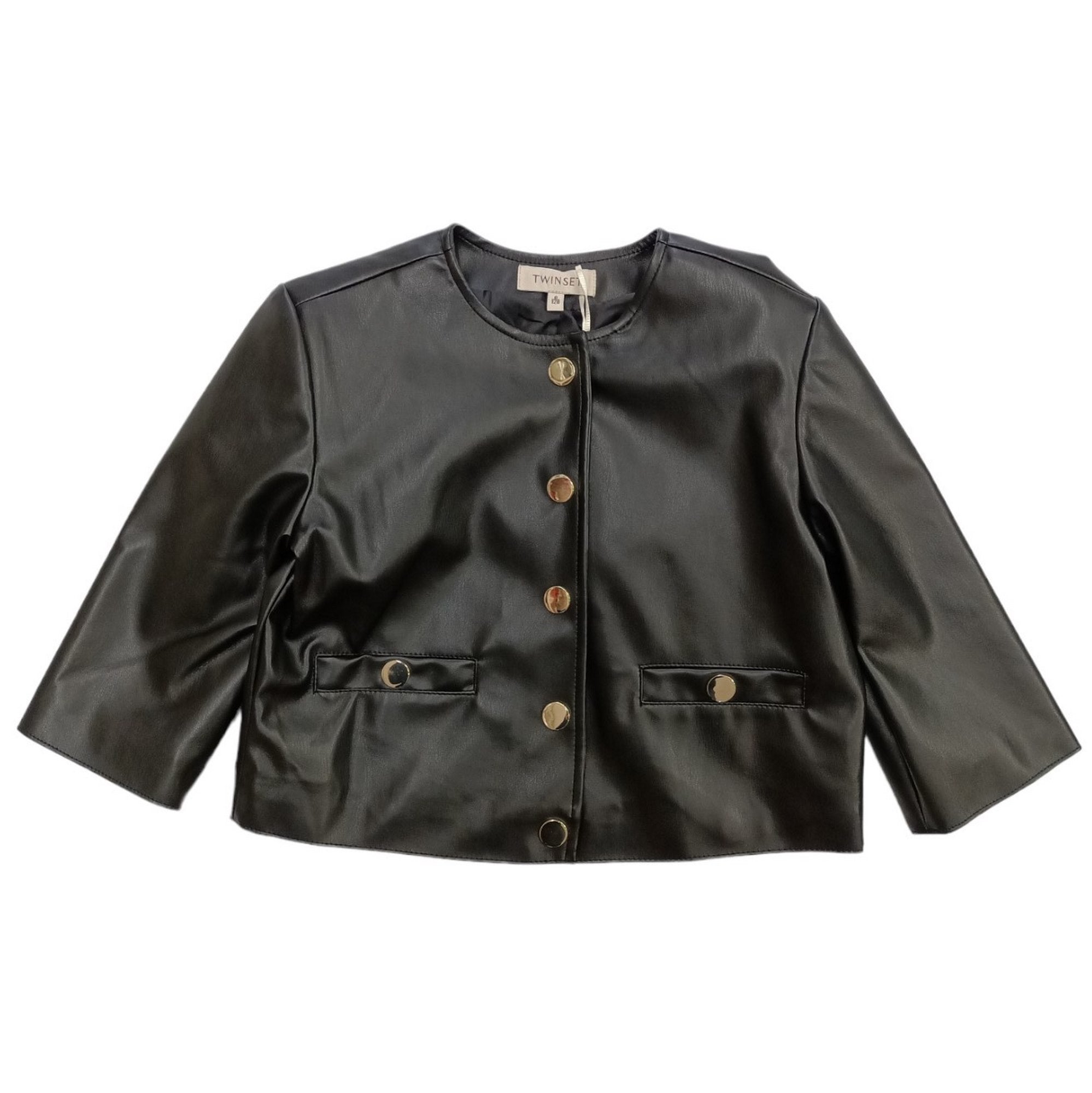 Twinset - Giacca Nera 00006 Ecopelle 231GJ2Q20