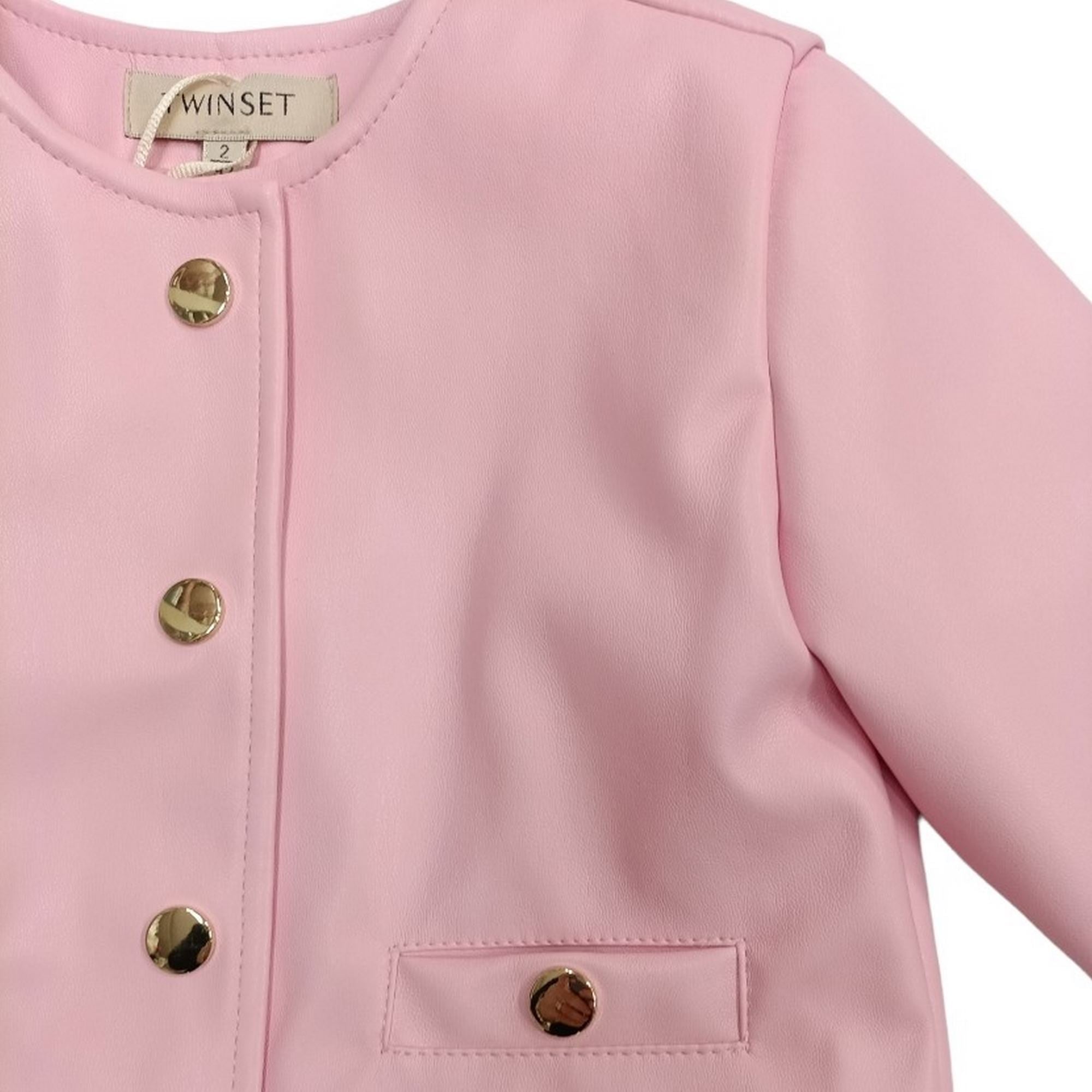 Twinset - Giacca Rosa 10375 Ecopelle 231GJ2Q20