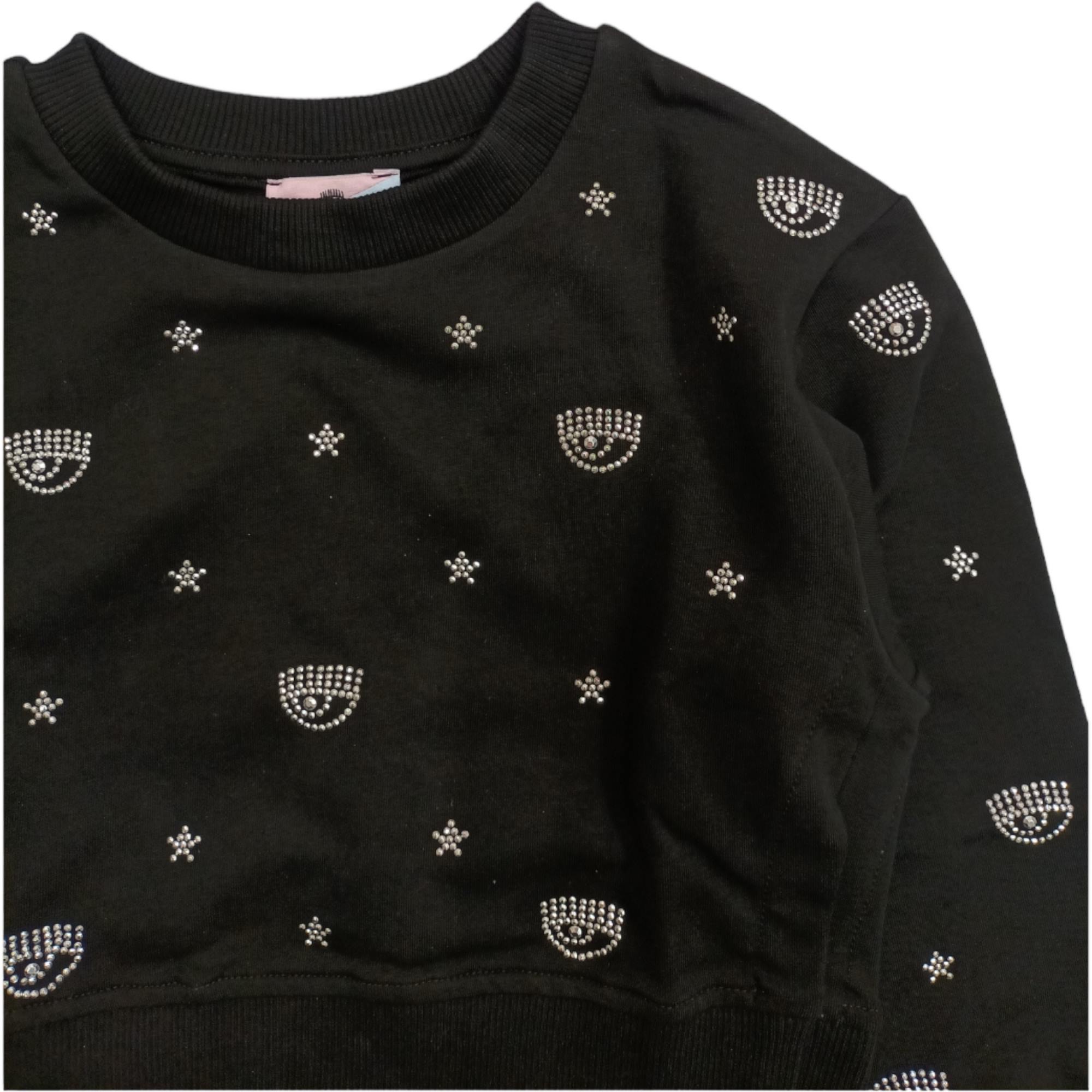 Chiara Ferragni - Felpa Nera 0050 Logomania 59A606 1005