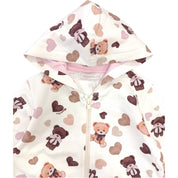 Monnalisa - Felpa Panna 0029 Con Orsetti E Cuori 39B802 2071