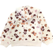 Monnalisa - Felpa Panna 0029 Con Orsetti E Cuori 39B802 2071