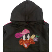 Monnalisa - Felpa Nera 0050 Daffy Strass 19B629 2097