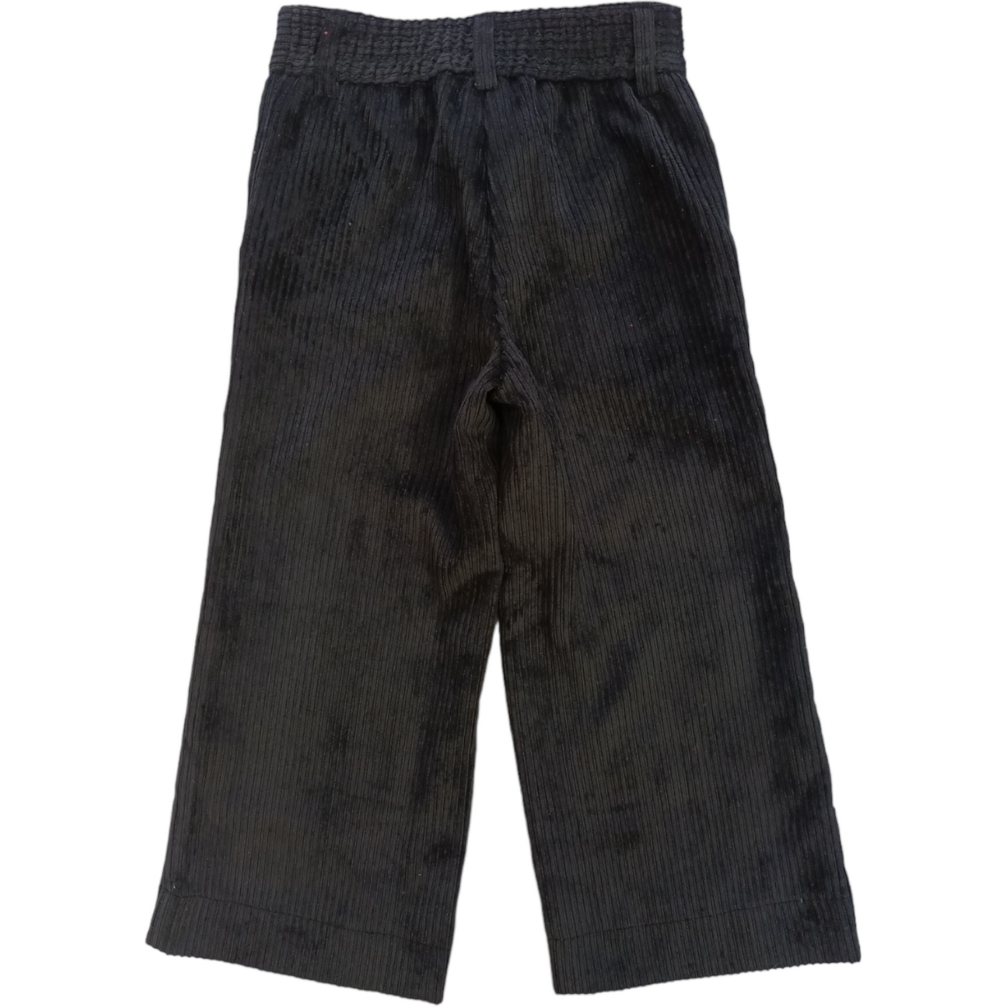 Monnalisa - Pantaloni Nero 0050 Velluto Coste Larghe 17B407 2855