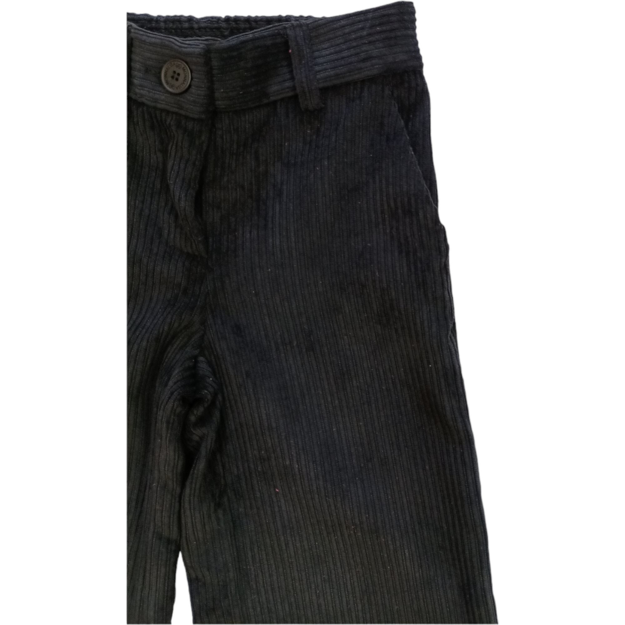 Monnalisa - Pantaloni Nero 0050 Velluto Coste Larghe 17B407 2855