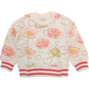 Monnalisa - Felpa Panna Fiori 0002 St. Anemoni 19B601 2018
