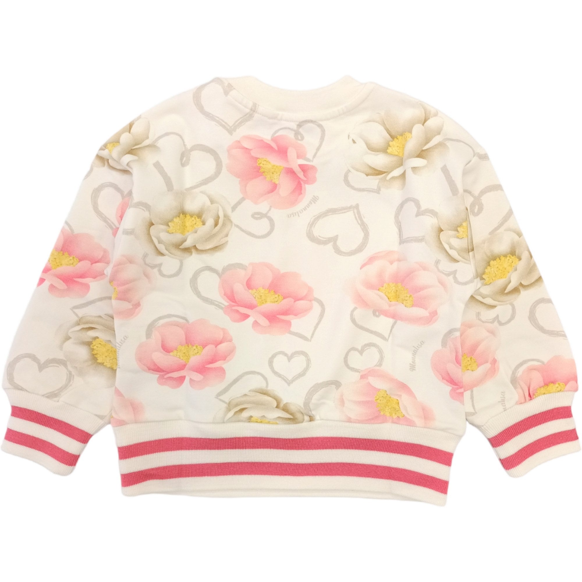 Monnalisa - Felpa Panna Fiori 0002 St. Anemoni 19B601 2018