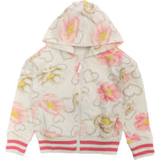 Monnalisa - Felpa Aperta Fiori 0002 Stampa Anemoni 19B800 2018