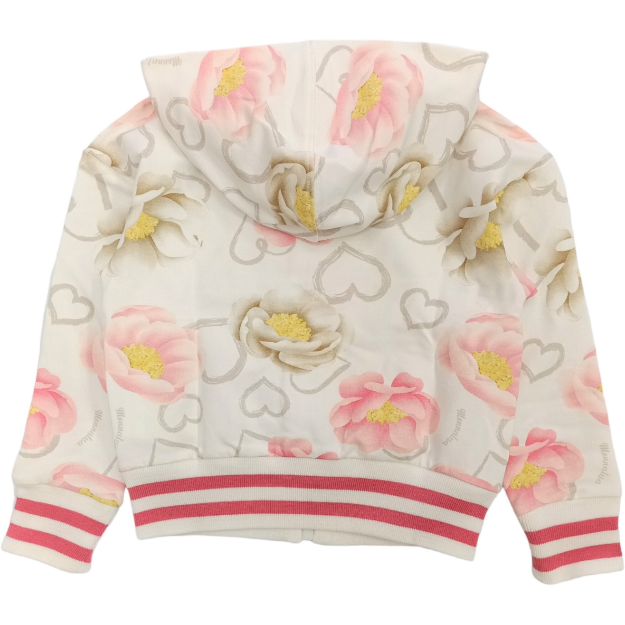 Monnalisa - Felpa Aperta Fiori 0002 Stampa Anemoni 19B800 2018