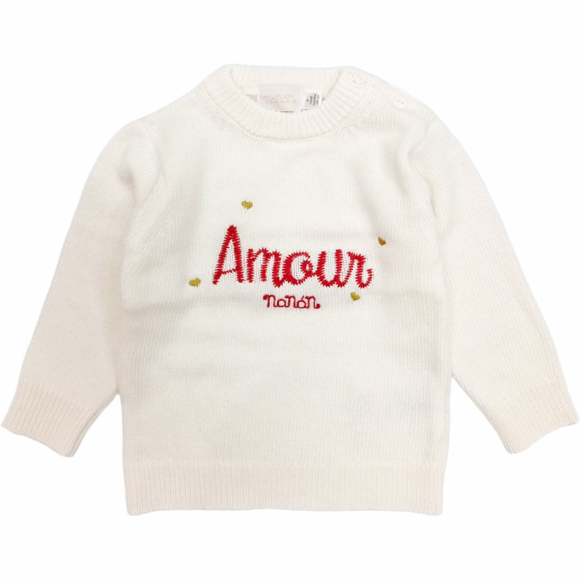 Nanan - Maglia Panna/rosso Amour I23529
