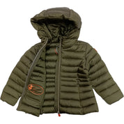 Save The Duck - Giubbotto Maggy Verde 50056 Lungo C/cappuccio J47300G IRIS17